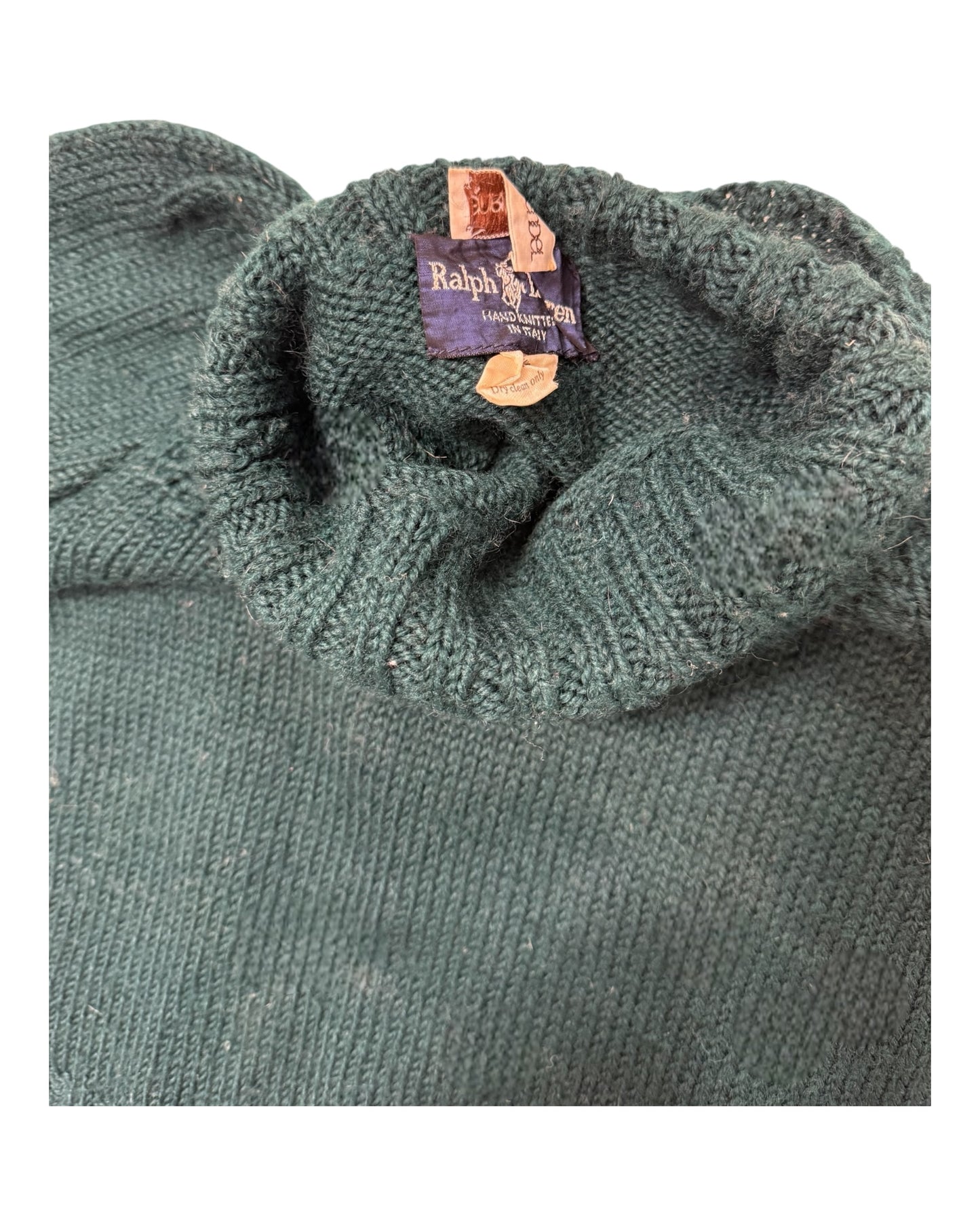 Vintage Ralph Lauren for Henri Bendel Green Turtleneck Sweater