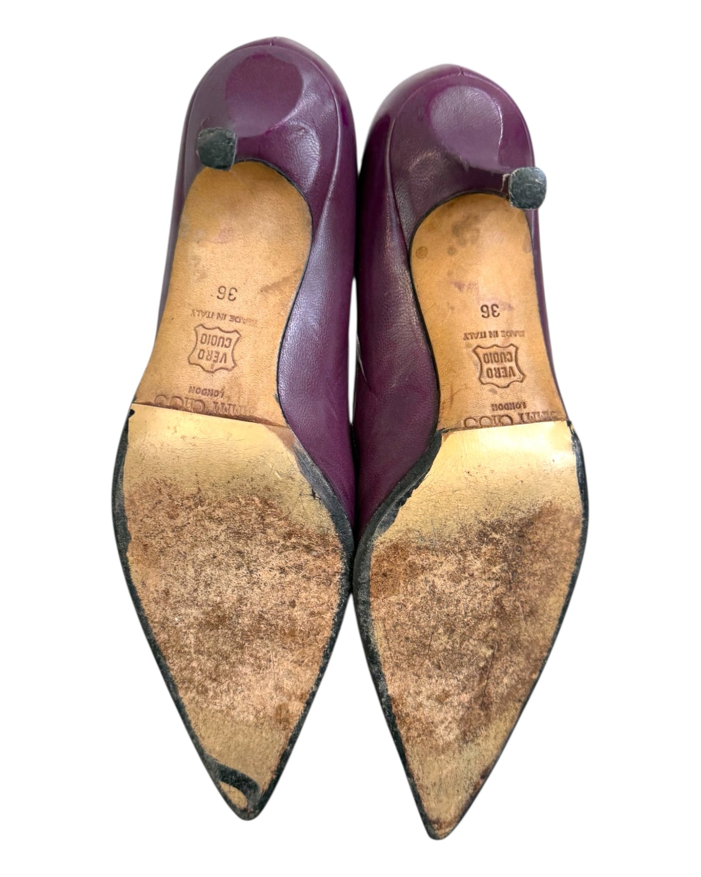 Vintage Jimmy Choo Purple Kitten Heels