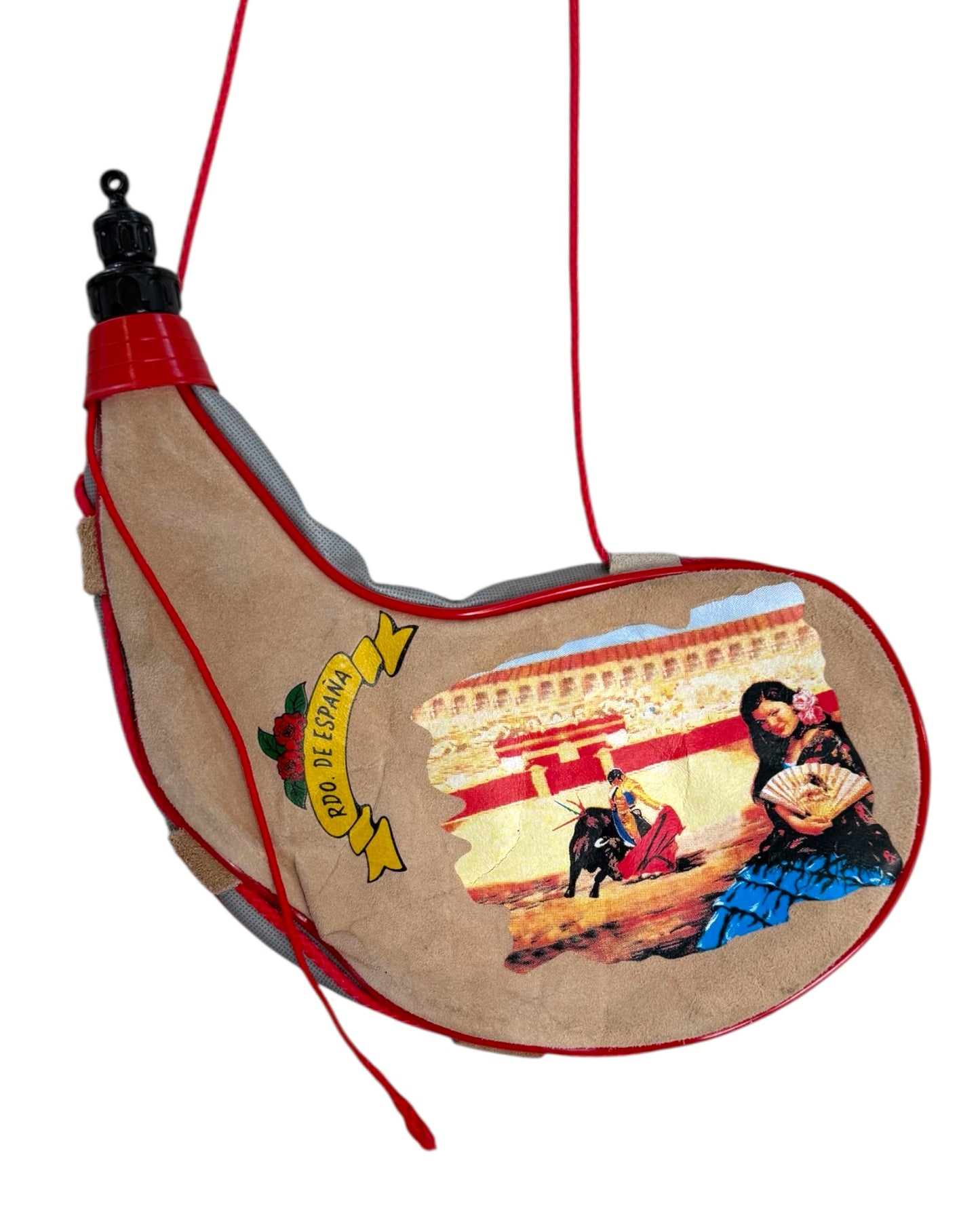 Vintage Spanish Suede Canteen or Flask