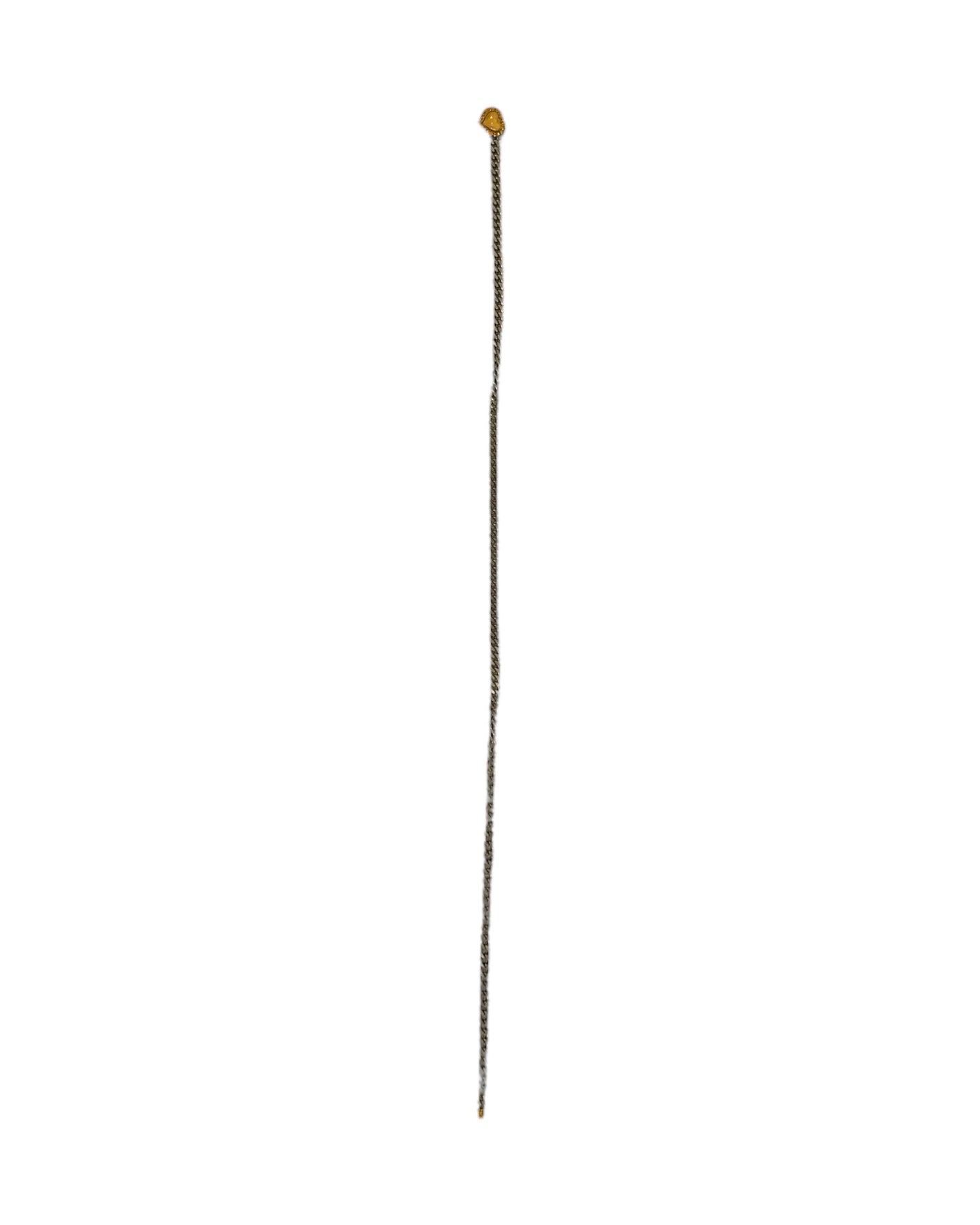Vintage Brass Heart Skinny Chain Belt