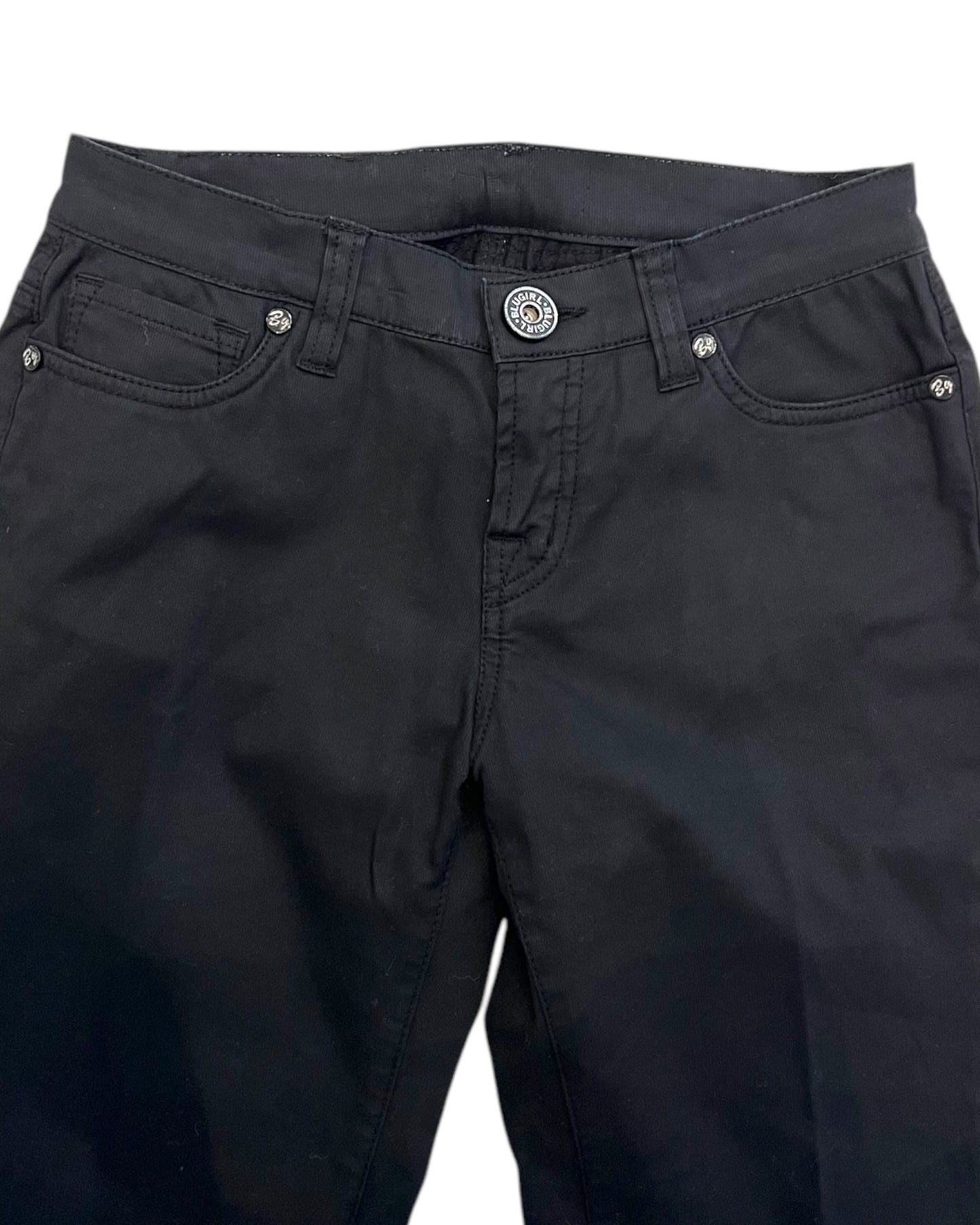 Vintage Blugirl by Blumarine Black Embellished Straight-Leg Jeans