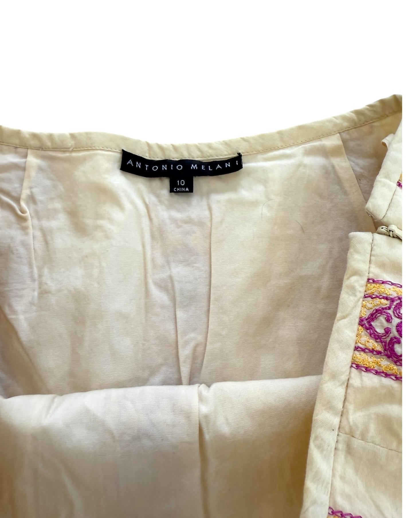 Vintage Ecru and Purple Medallion Skirt