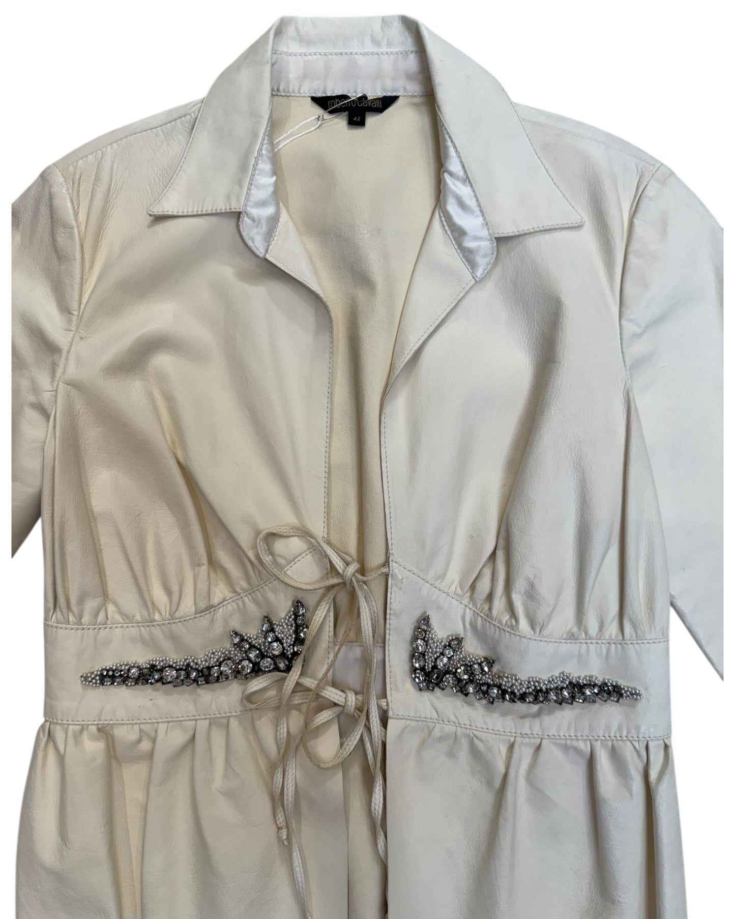 Vintage 2005 Roberto Cavalli Embellished Leather Jacket