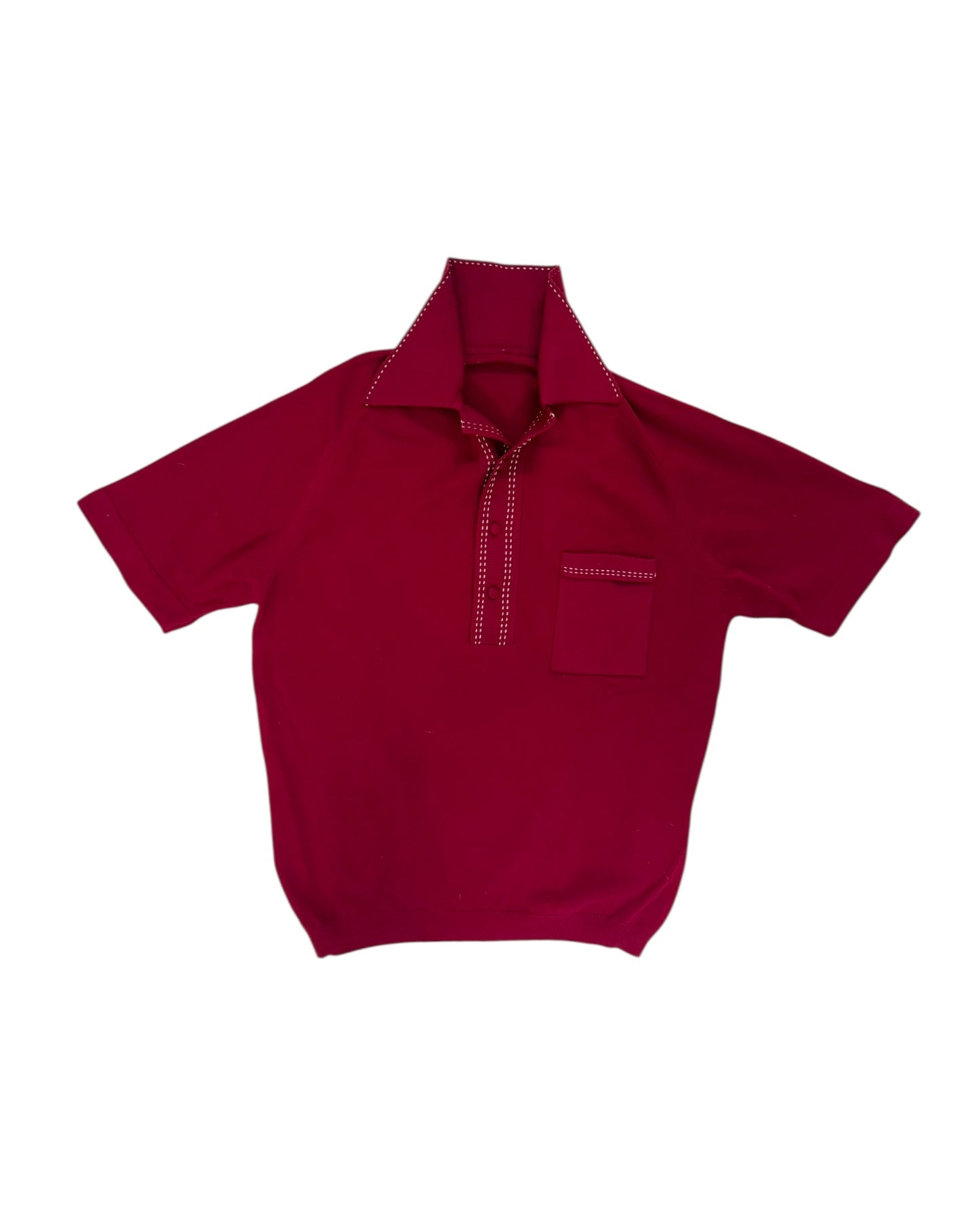 Vintage Burgundy Polo Top