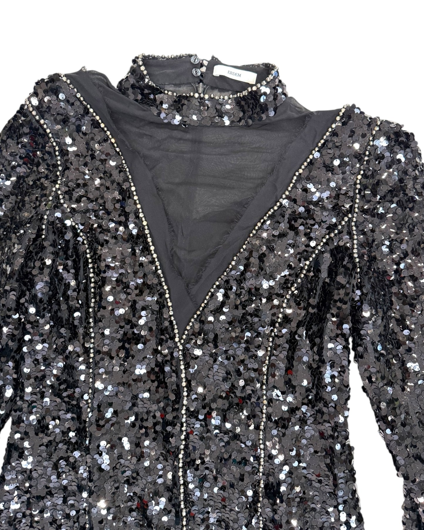 Pre-Loved ERDEM Black Sequin Gown