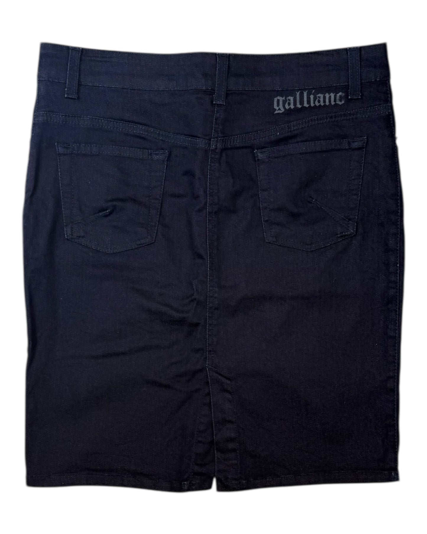 Vintage Galliano Denim Logo Skirt