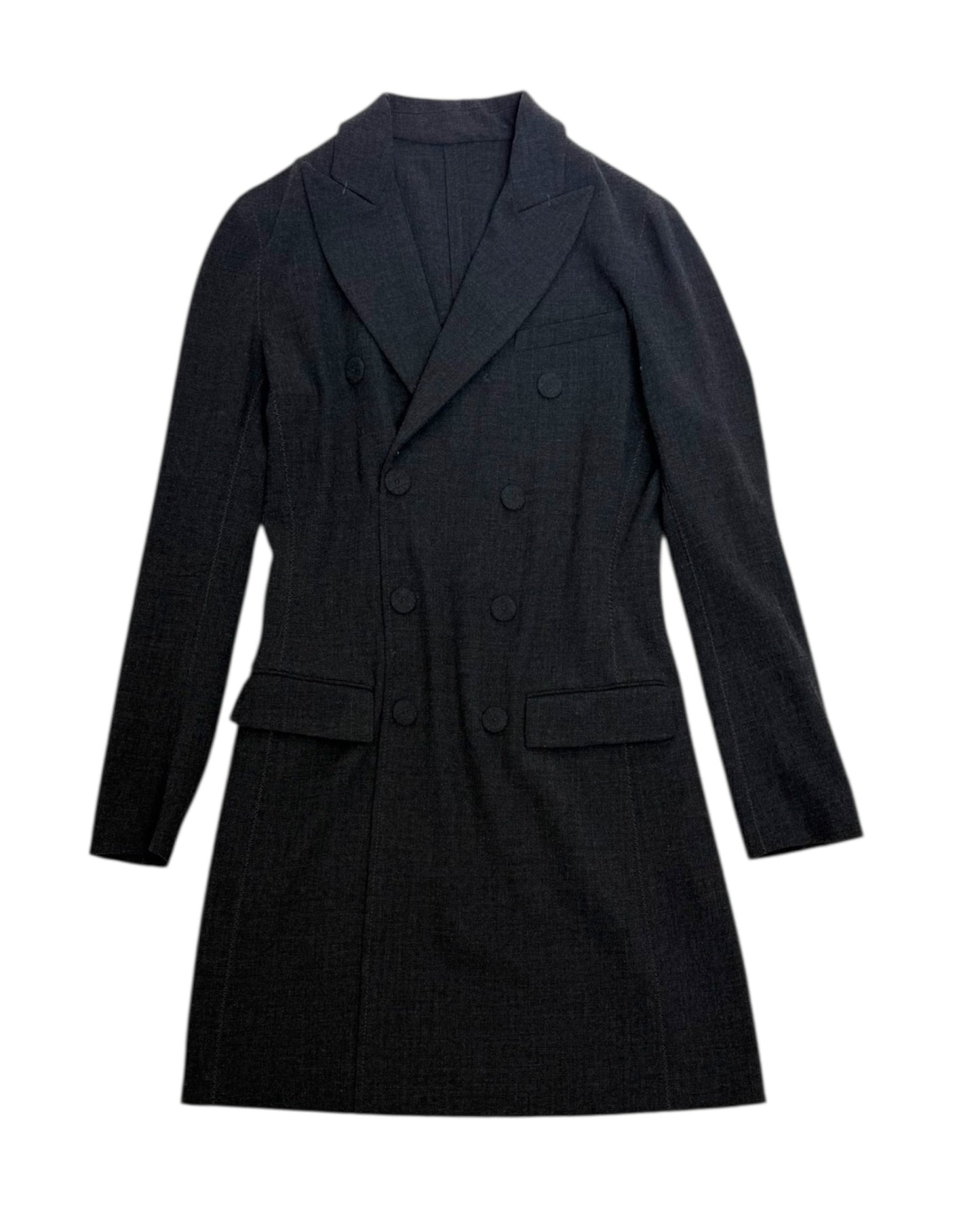 Vintage Jean Paul Gaultier Grey Trench Coat Dress