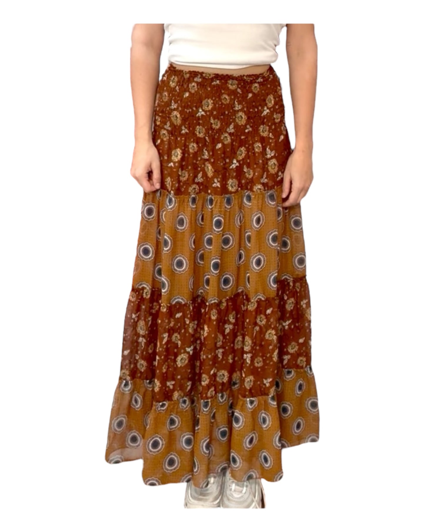 Pre-Loved Brown Scrunchy Dress or Skirt