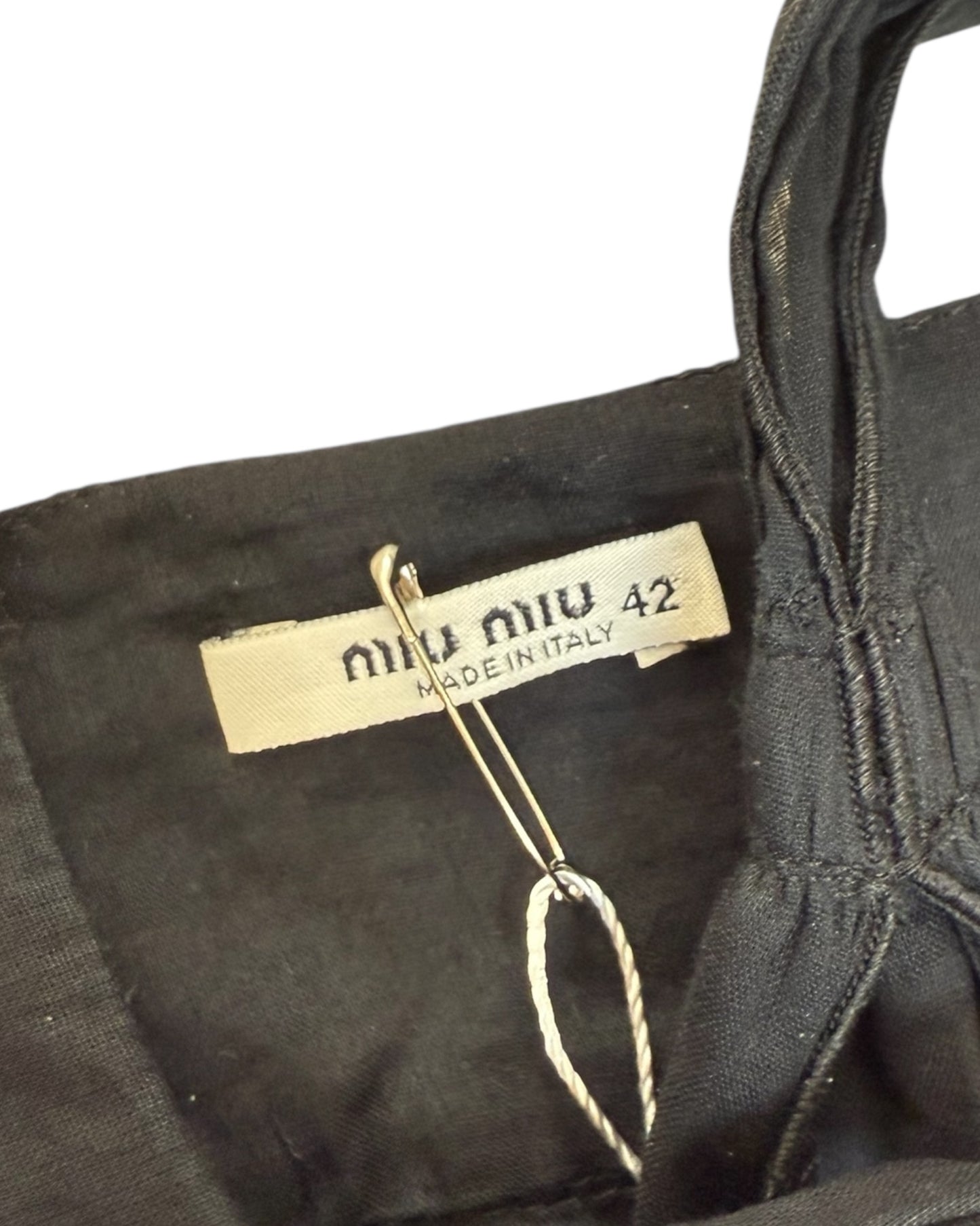 Vintage 2006 Miu Miu Semi-Sheer Mini Black Dress