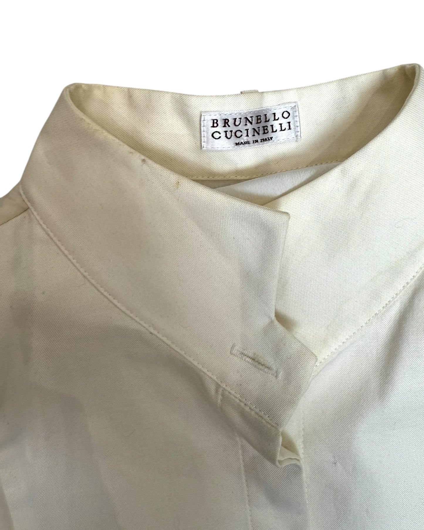 Vintage Brunello Cucinelli White Sleeveless Blouse