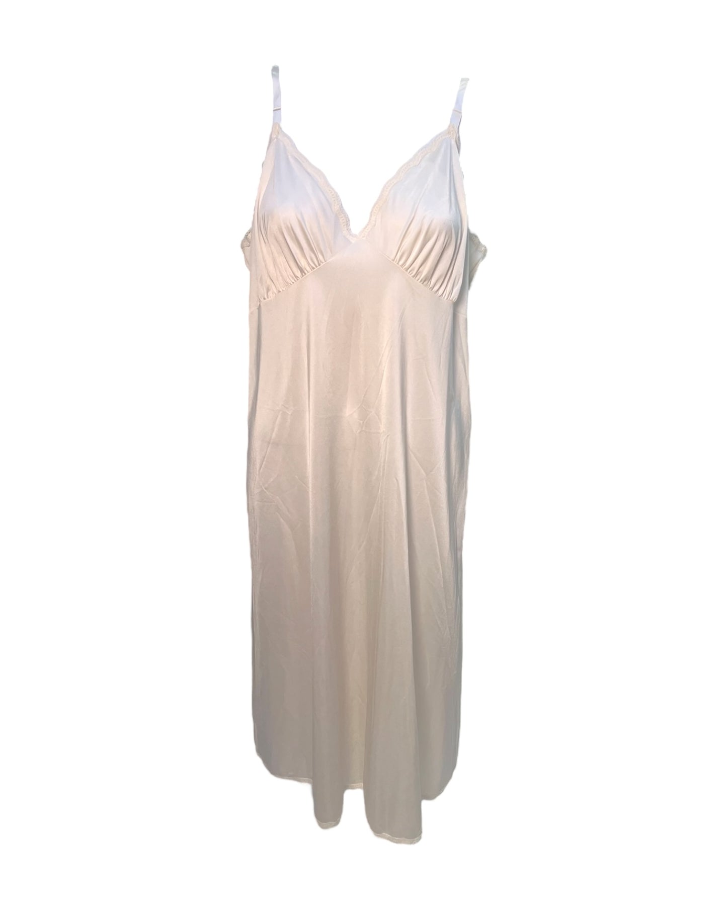 Vintage Lace-Trimmed Sheer Slip Dresses