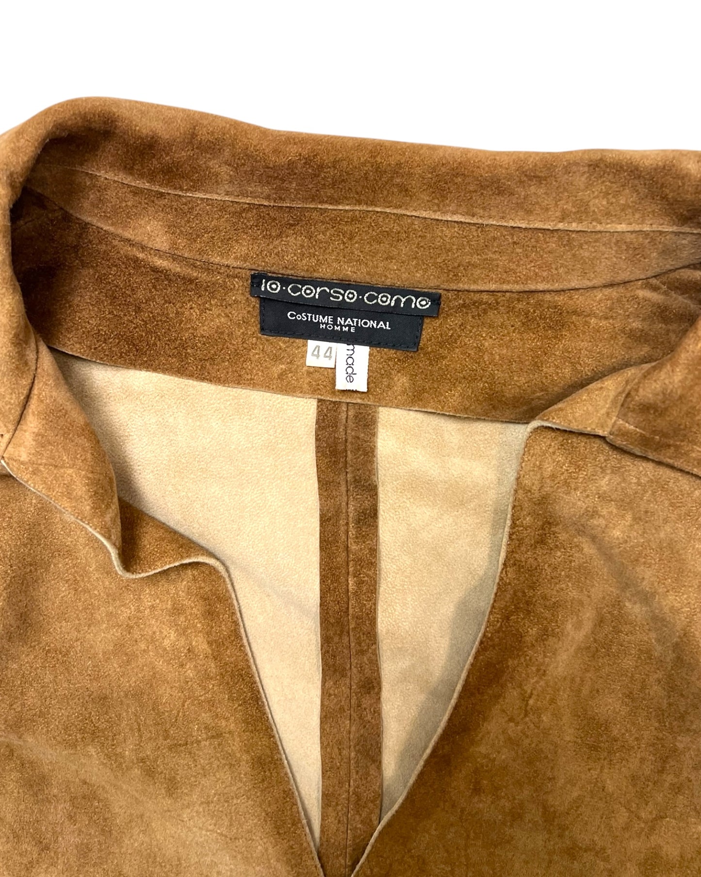 Vintage 1990 Costume National Suede Pullover Polo Top