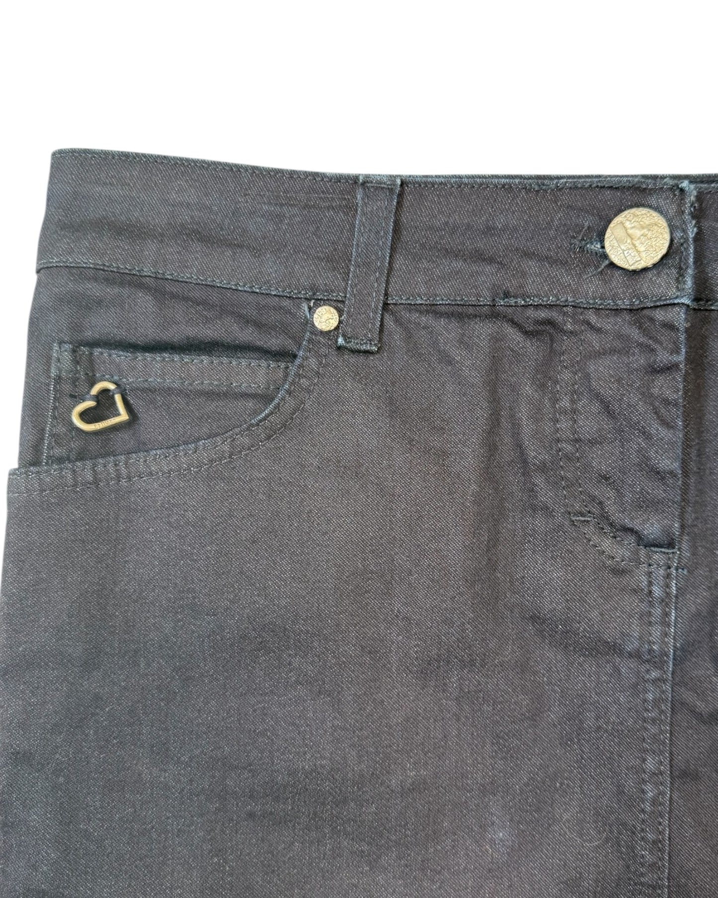 Vintage Galliano Denim Logo Skirt