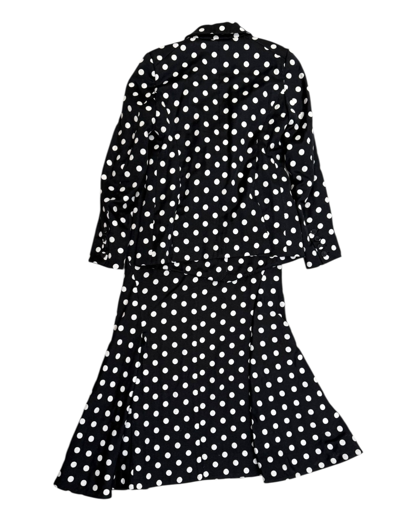 Pre-Loved ERDEM Black Polka Dot Skirt Suit