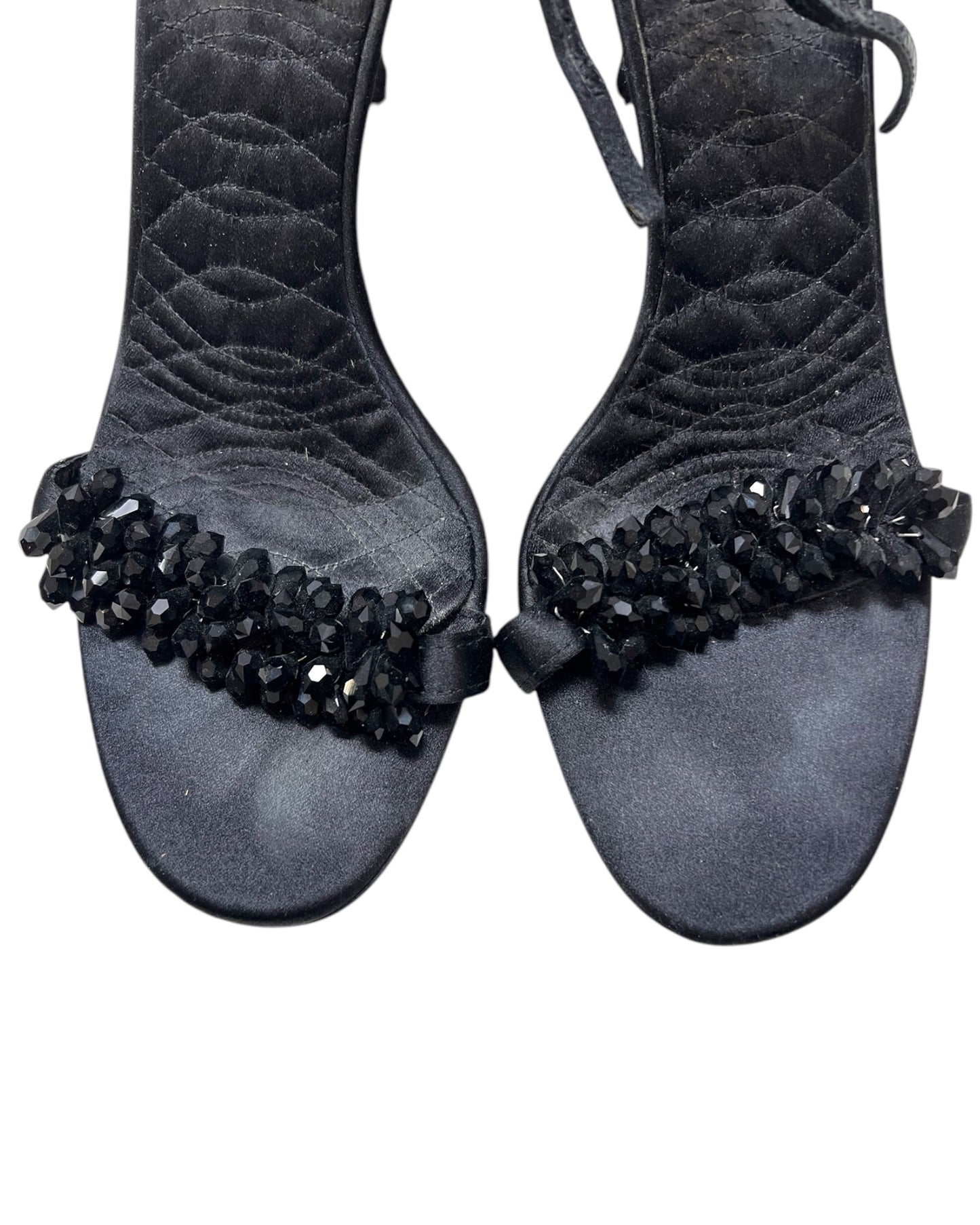 Vintage Gucci Black Embellished Heels