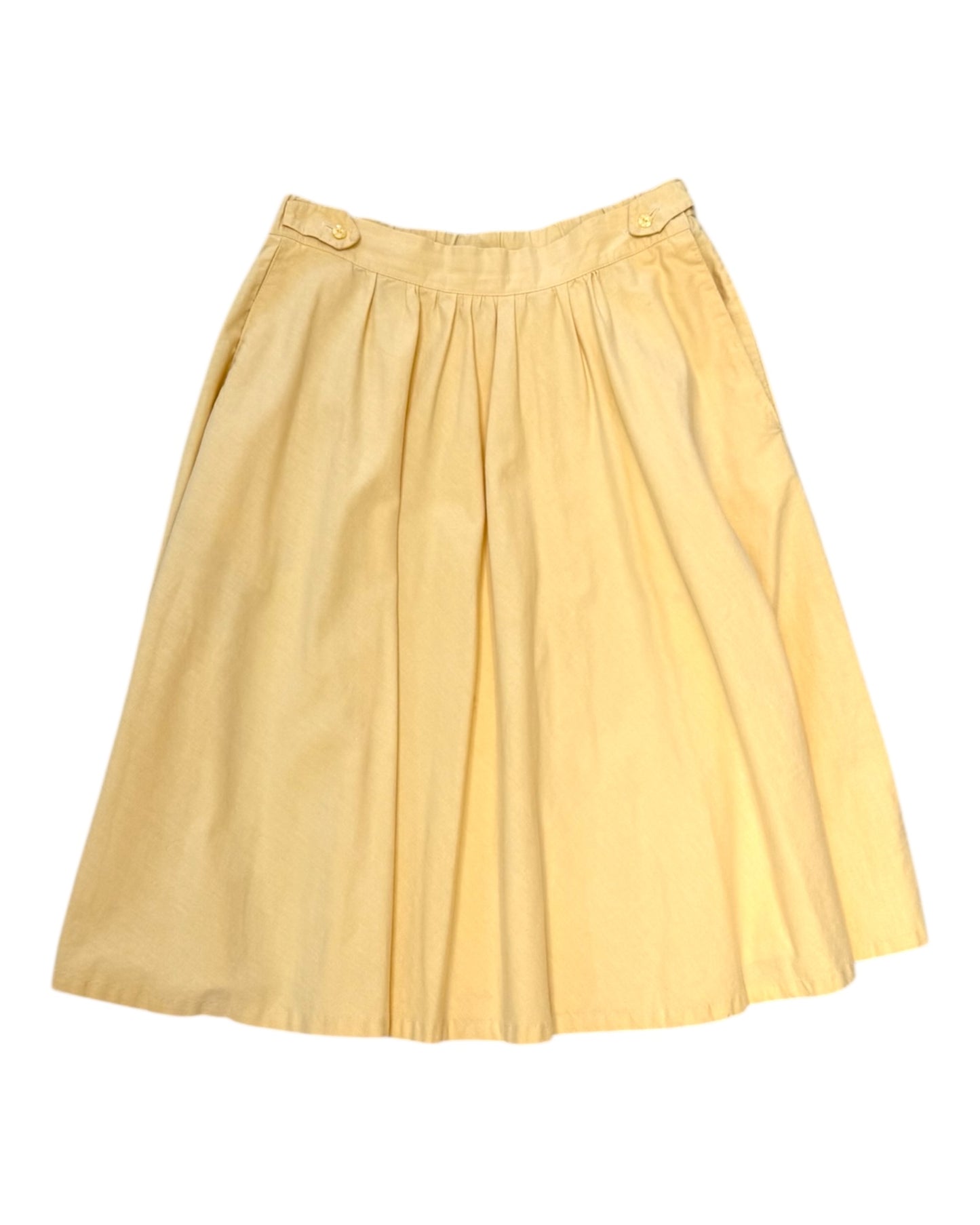 Vintage Yellow Midi Skirt