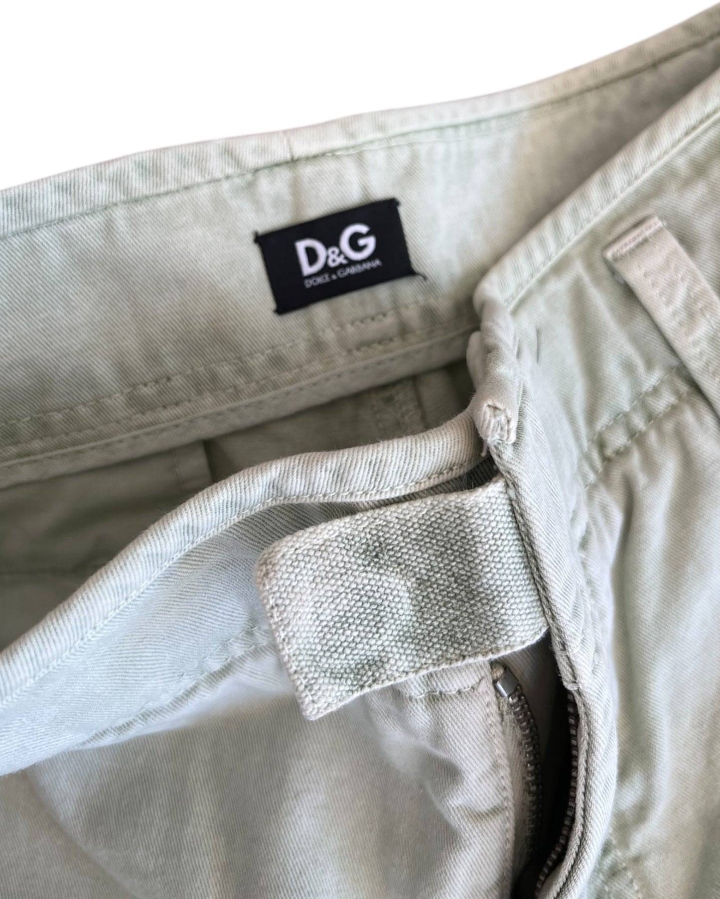 Vintage D&G Mint Green Wide-Leg Pants