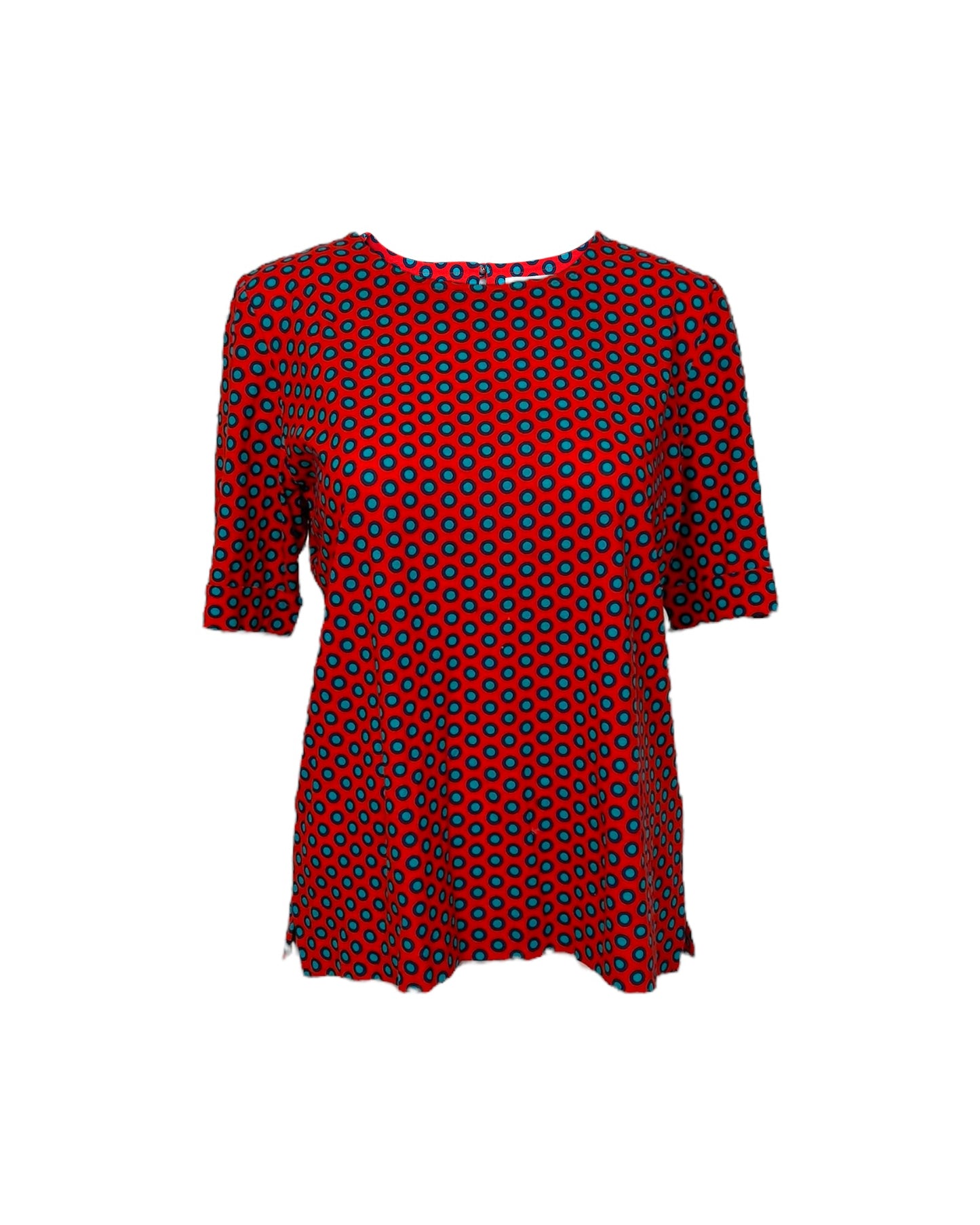 Vintage 1990s Yves Saint Laurent Red Polka Dot Tee