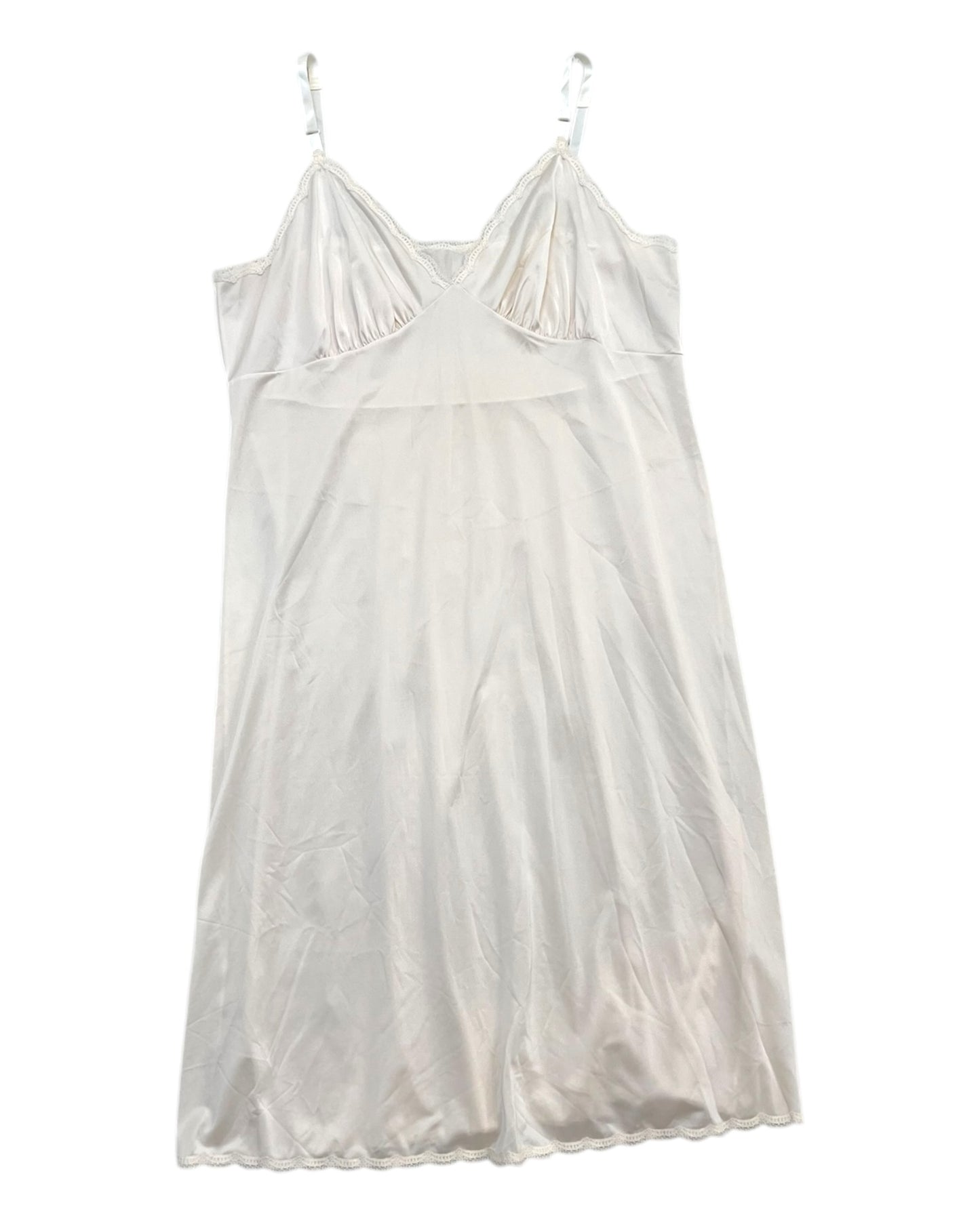 Vintage Lace-Trimmed Sheer Slip Dresses