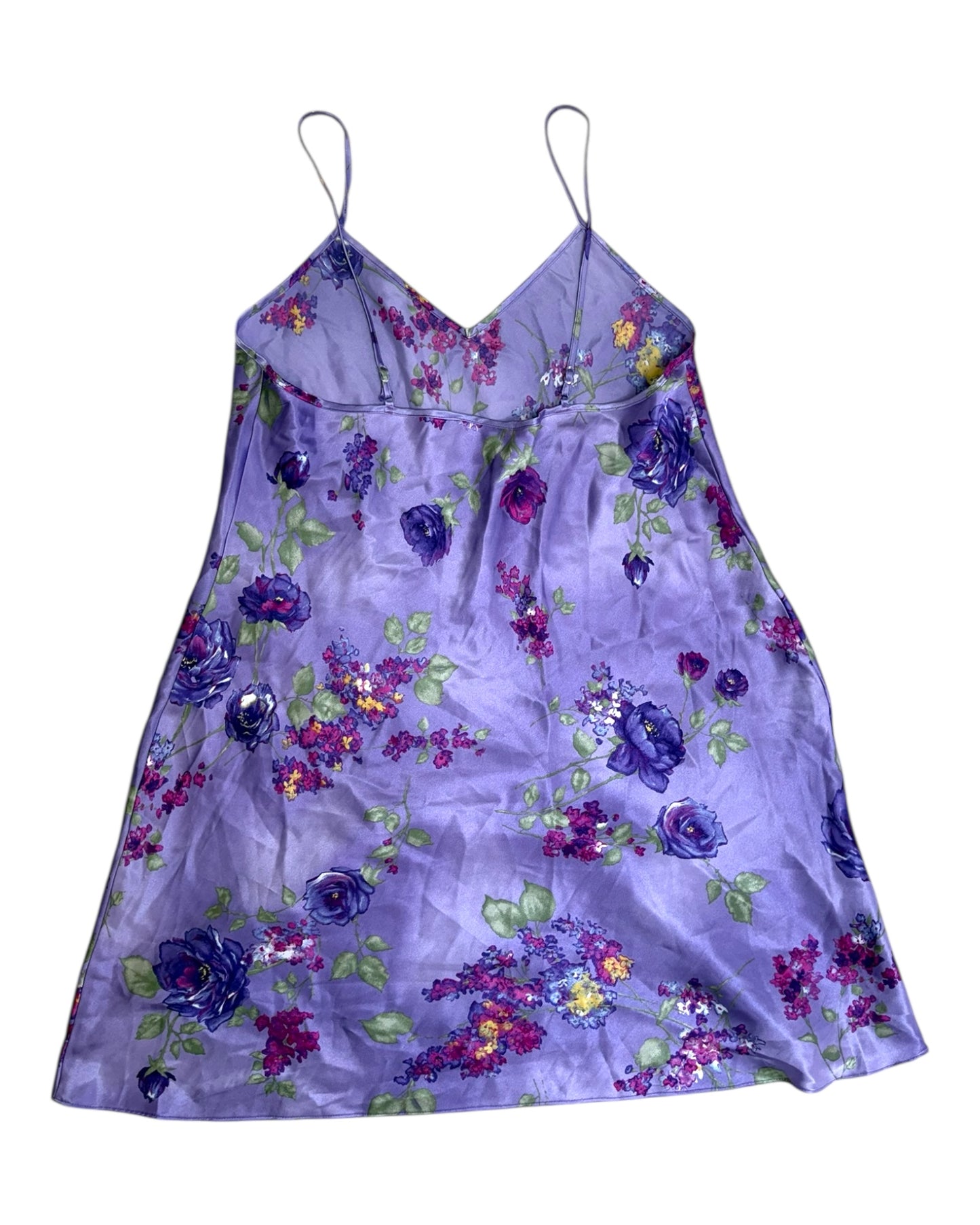 Vintage Purple Floral Slip Dress