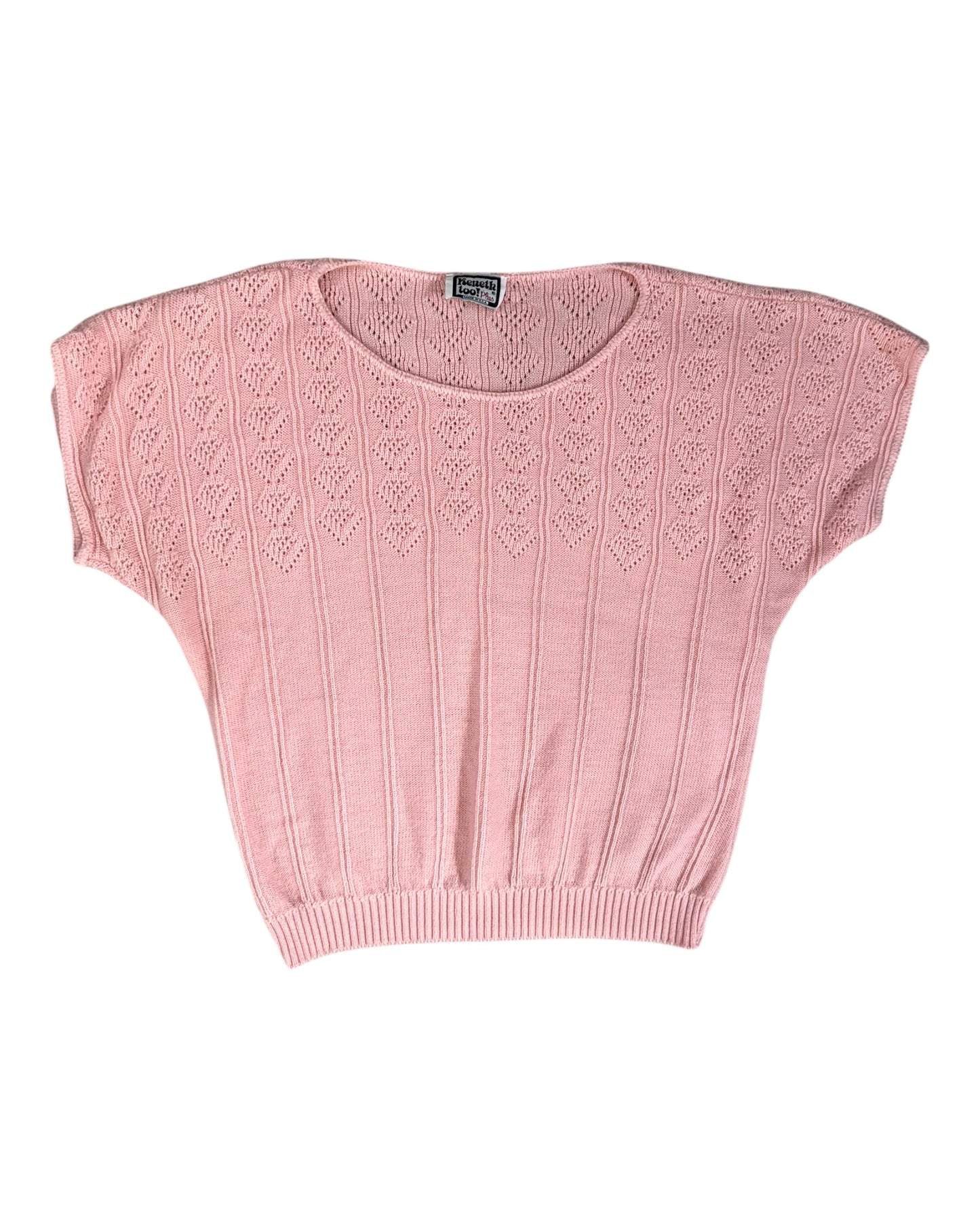 Vintage Pink Knit Sweater Vest