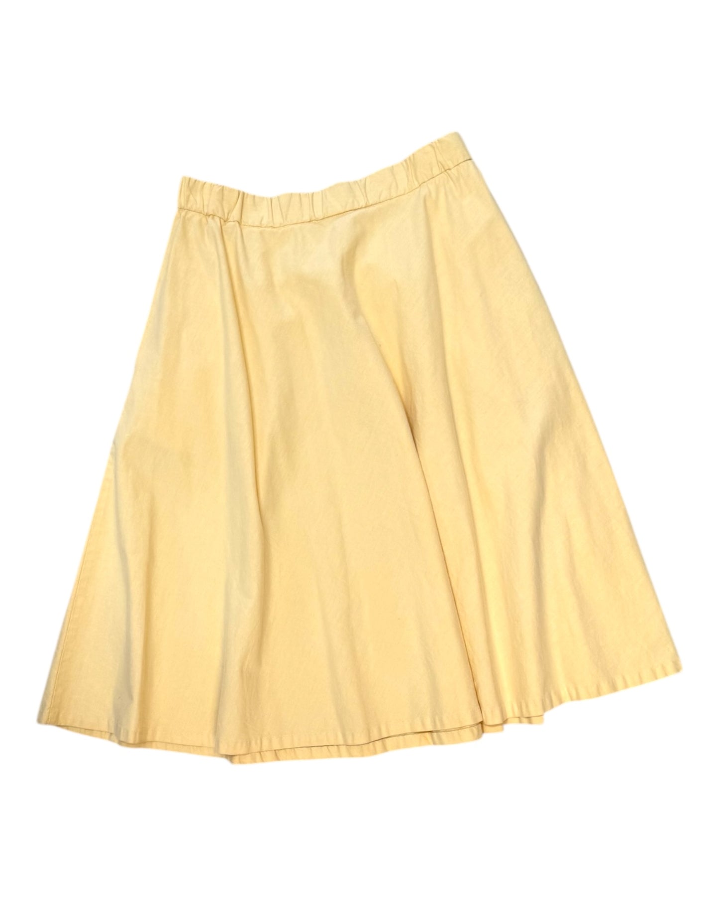 Vintage Yellow Midi Skirt
