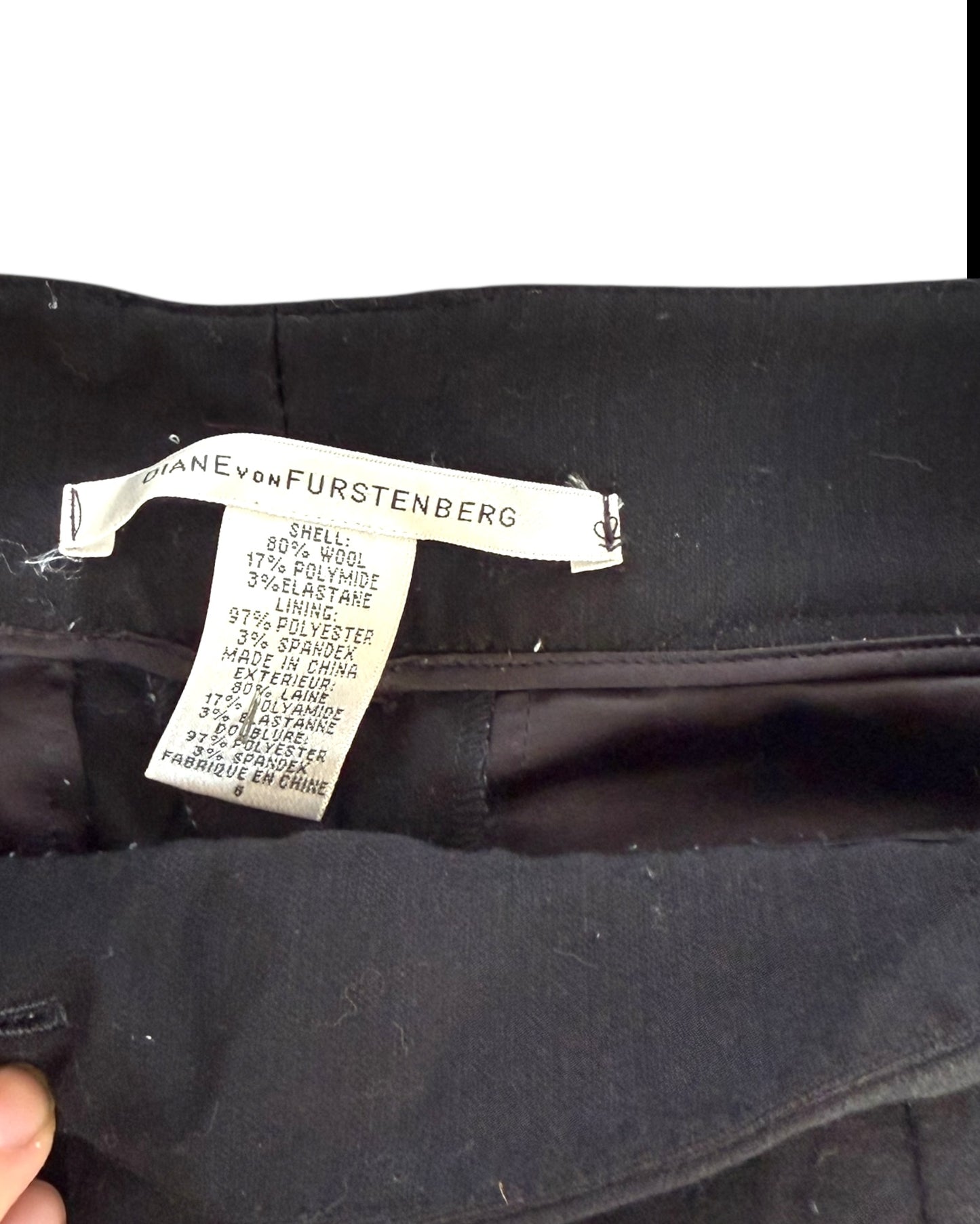 Vintage Diane Von Furstenberg Black Trousers