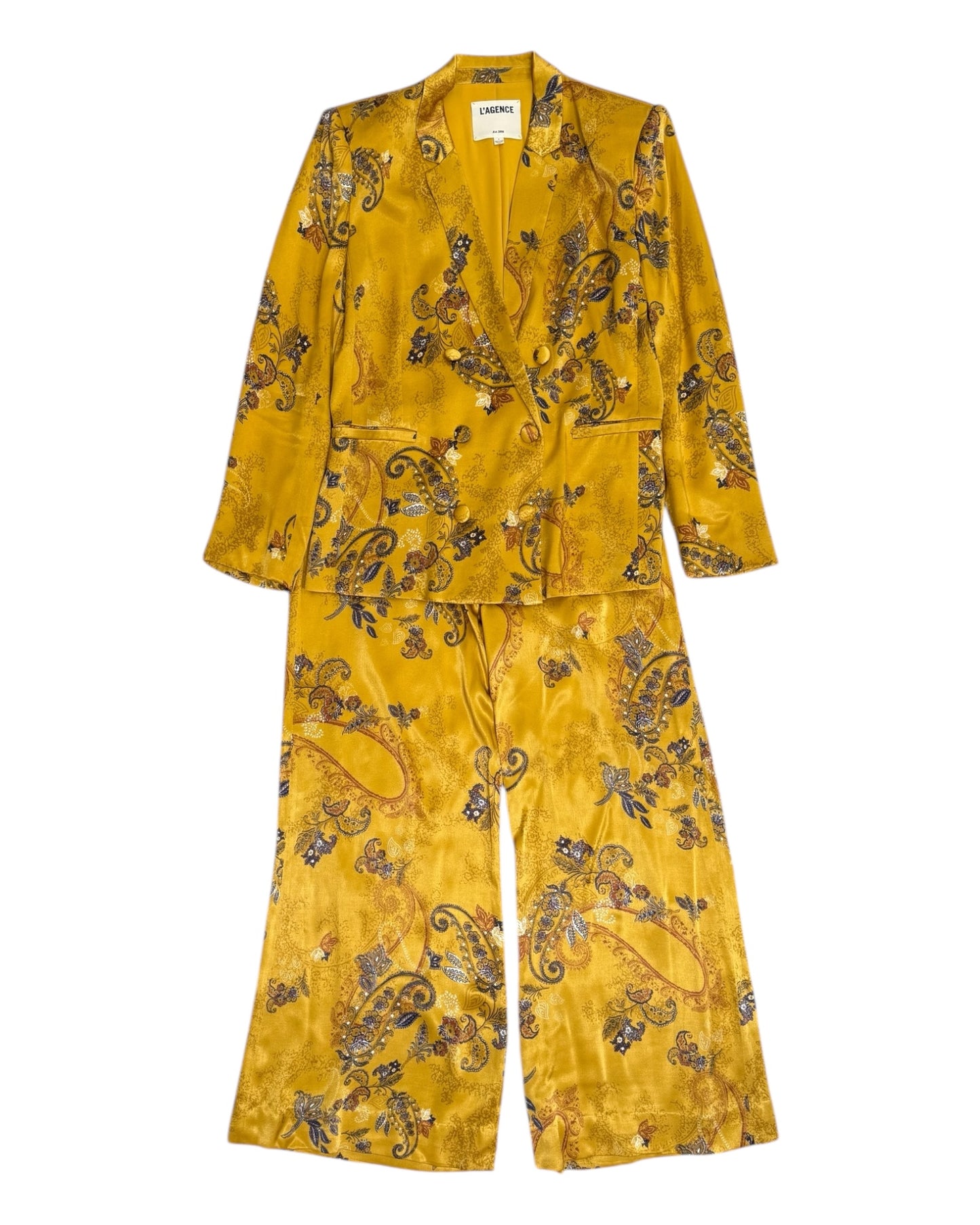 Pre-Loved L'Agence Golden Paisley Pant Suit