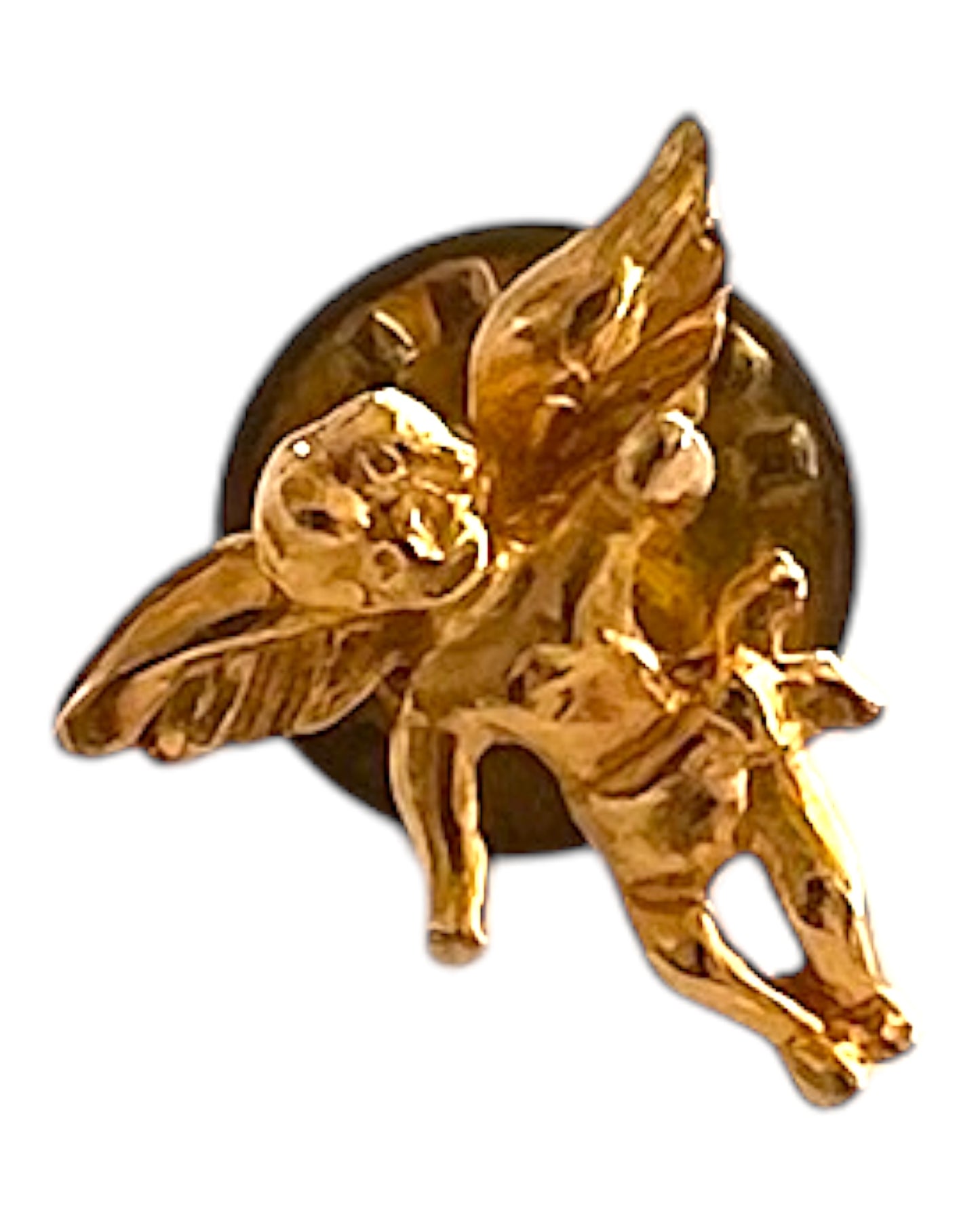 Vintage Gold Cupid Pin
