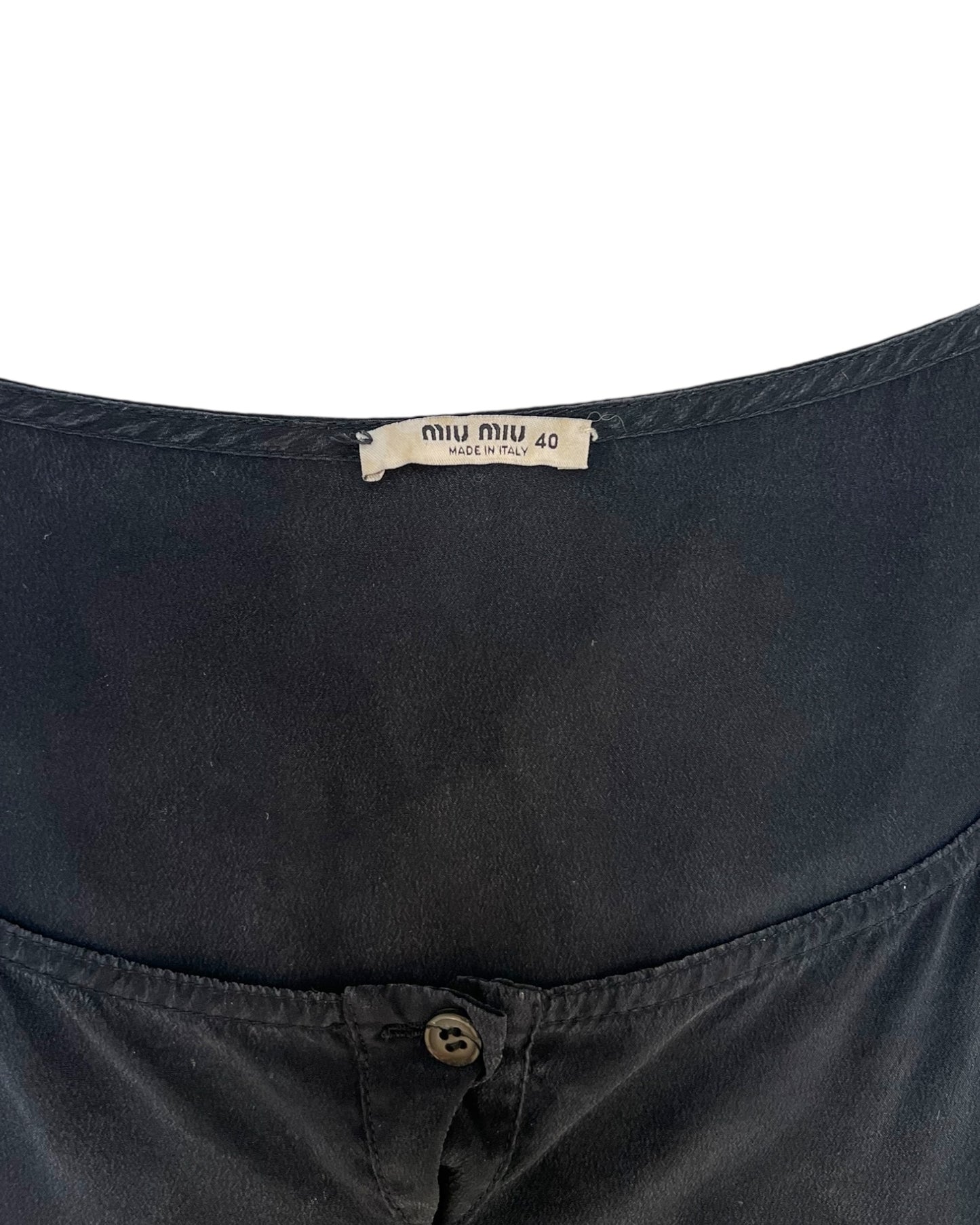 Vintage 2006 Miu Miu Black Silk Tent Dress