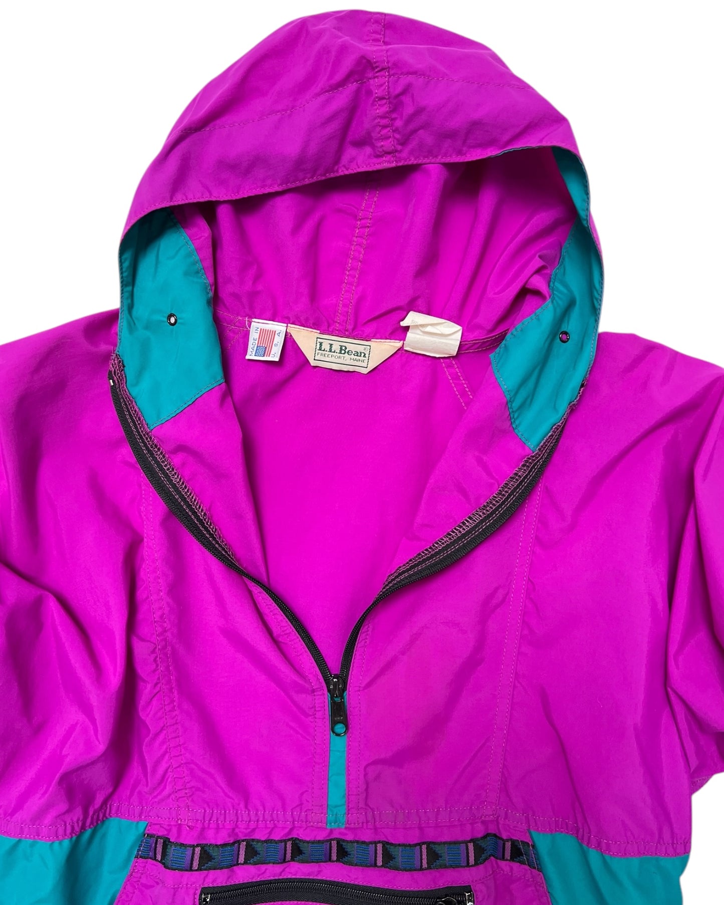 Vintage L.L.Bean Purple Quarter-Zip Windbreaker