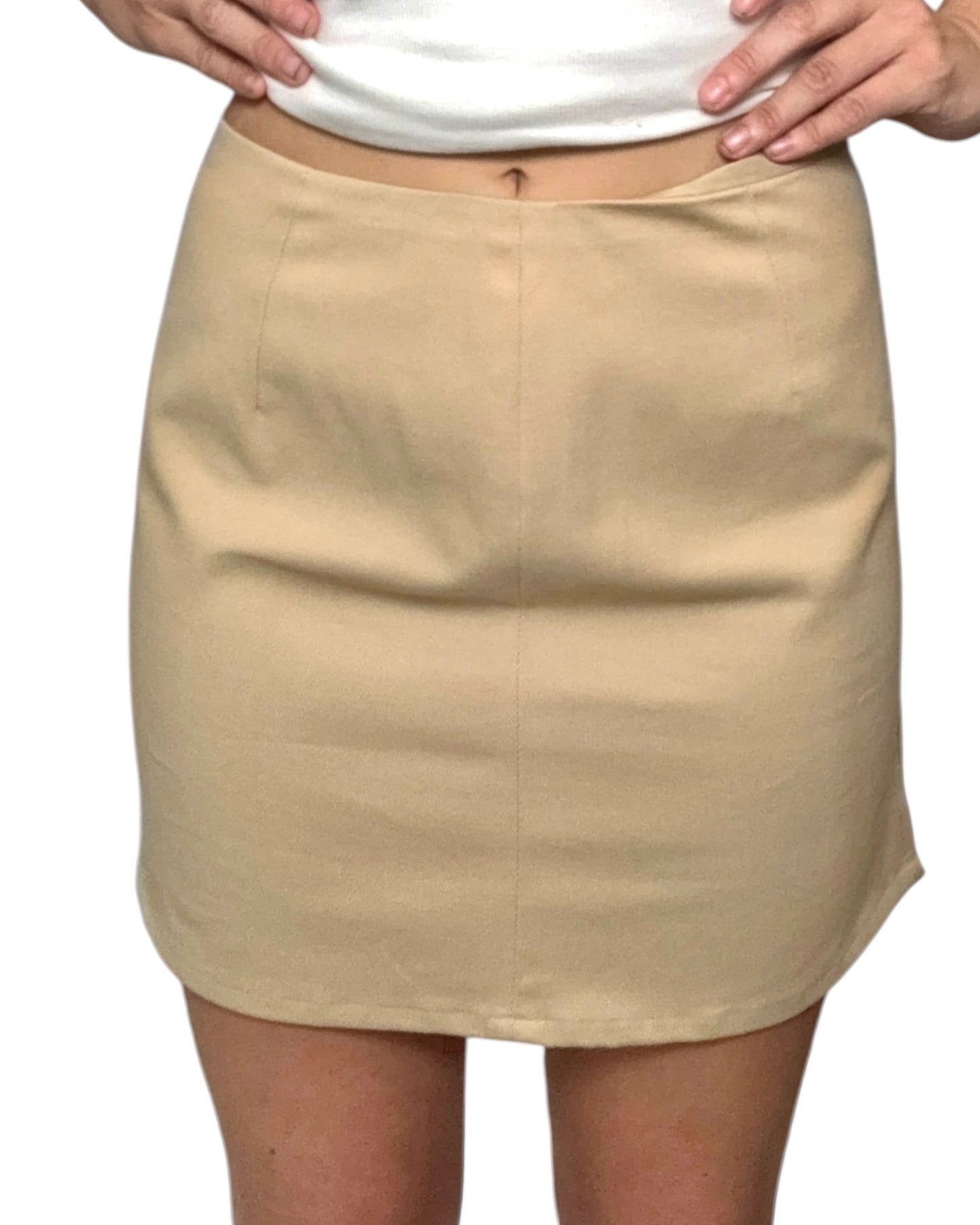 Vintage Valentino Beige Mini Skirt