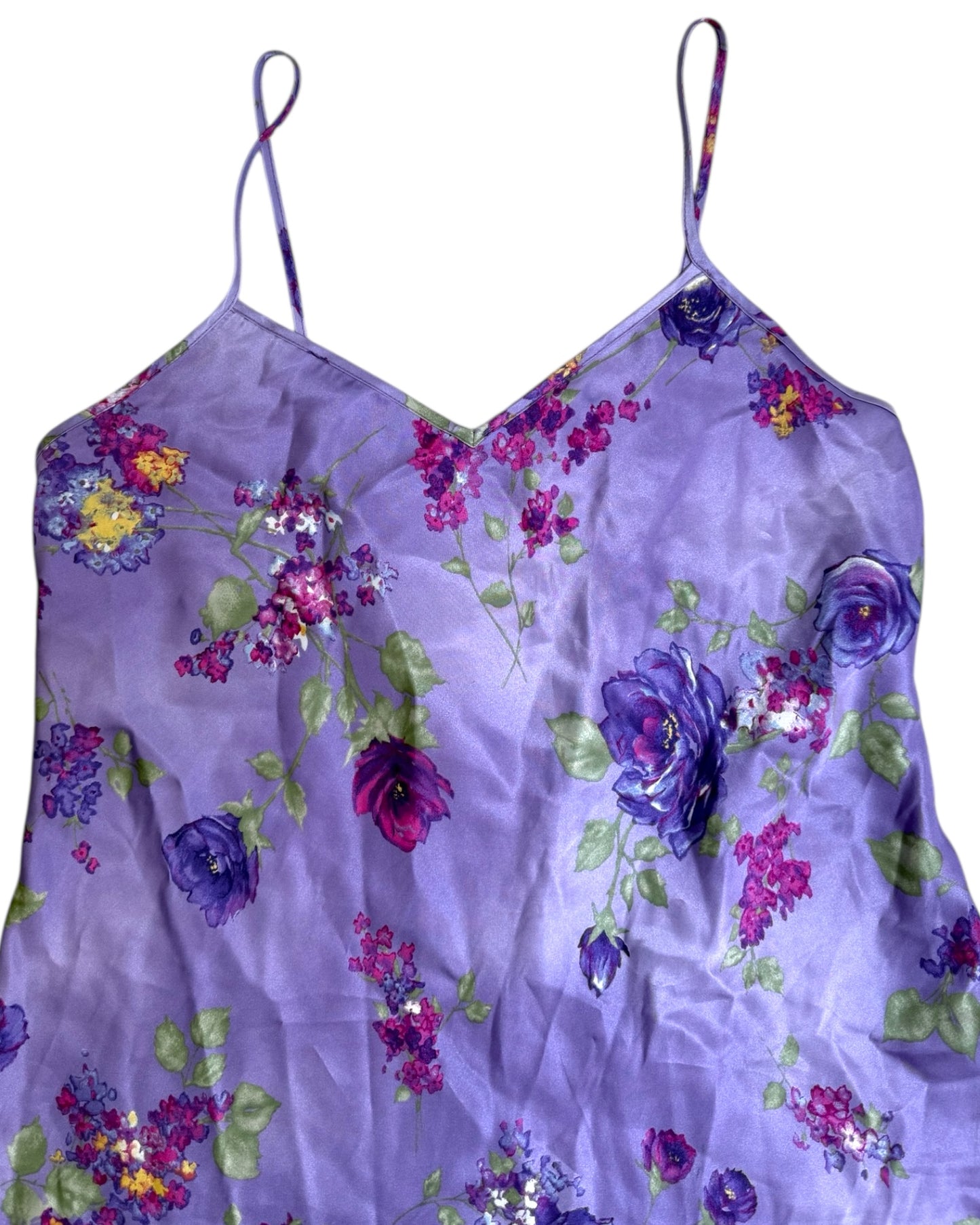 Vintage Purple Floral Slip Dress