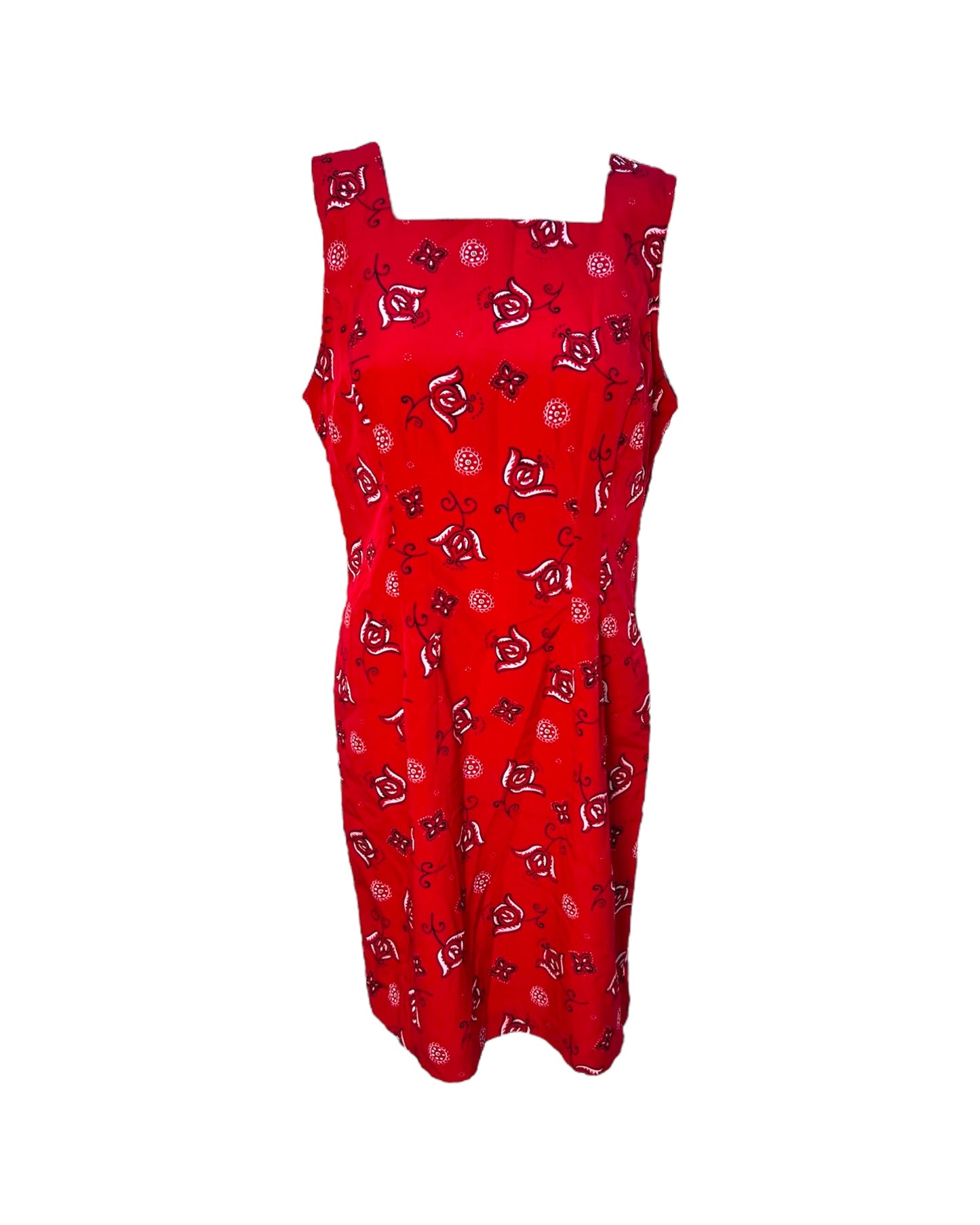 Vintage Red Bandana Shift Dress