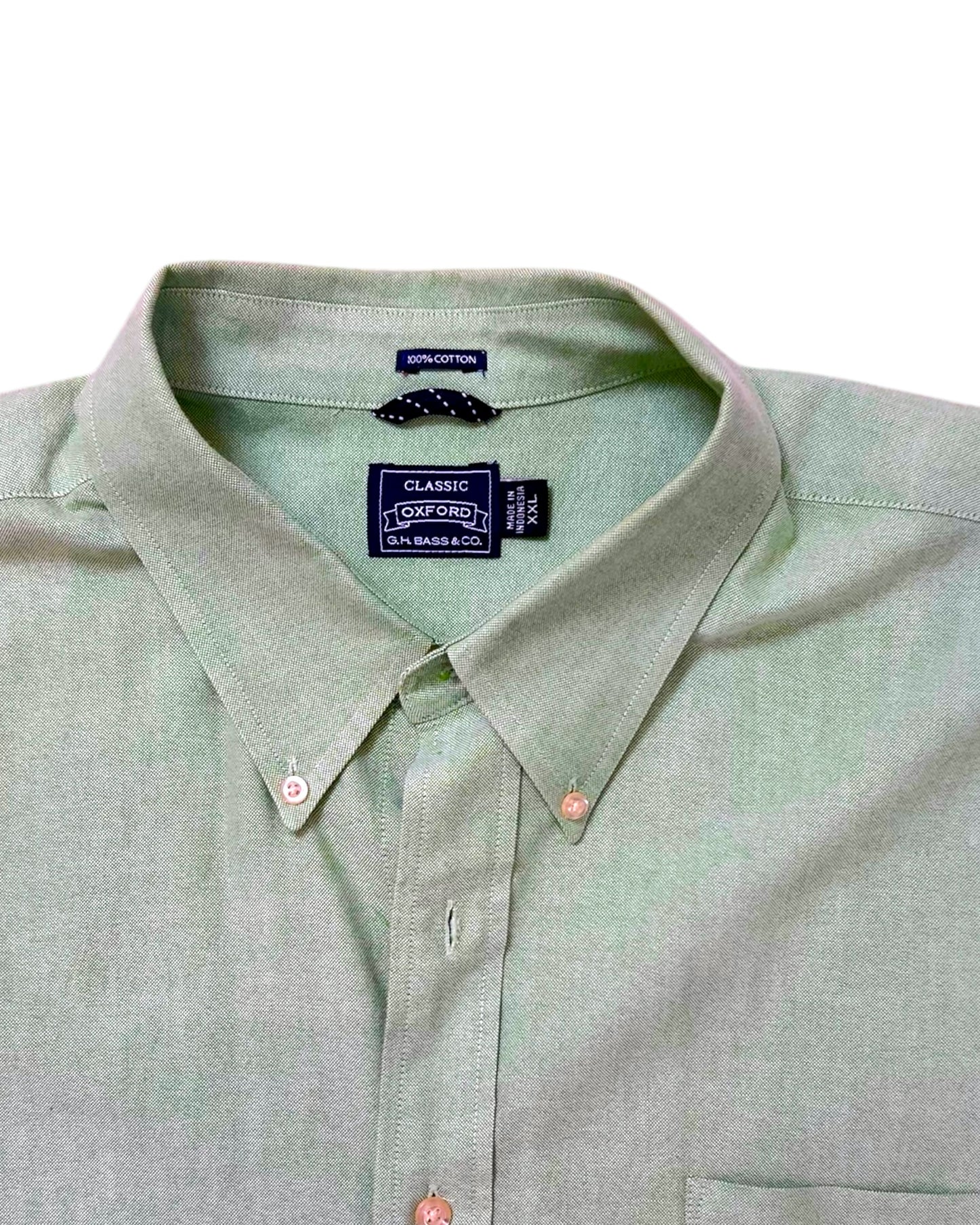 Vintage Light Green Button-Up Top