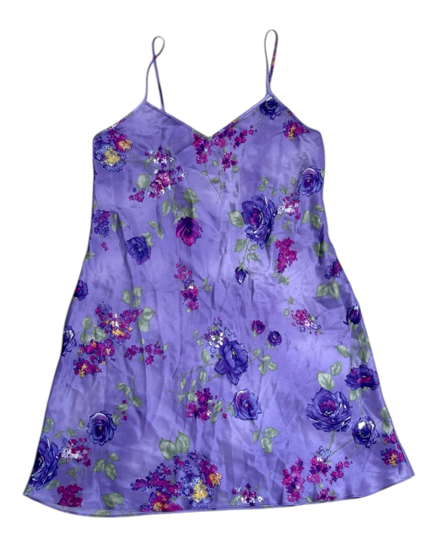Vintage Purple Floral Slip Dress