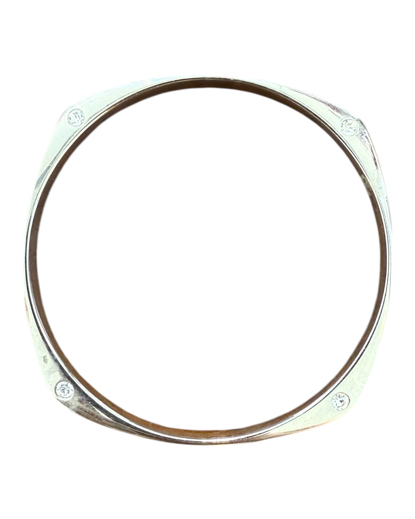 Vintage Silver and Crystal Bangle