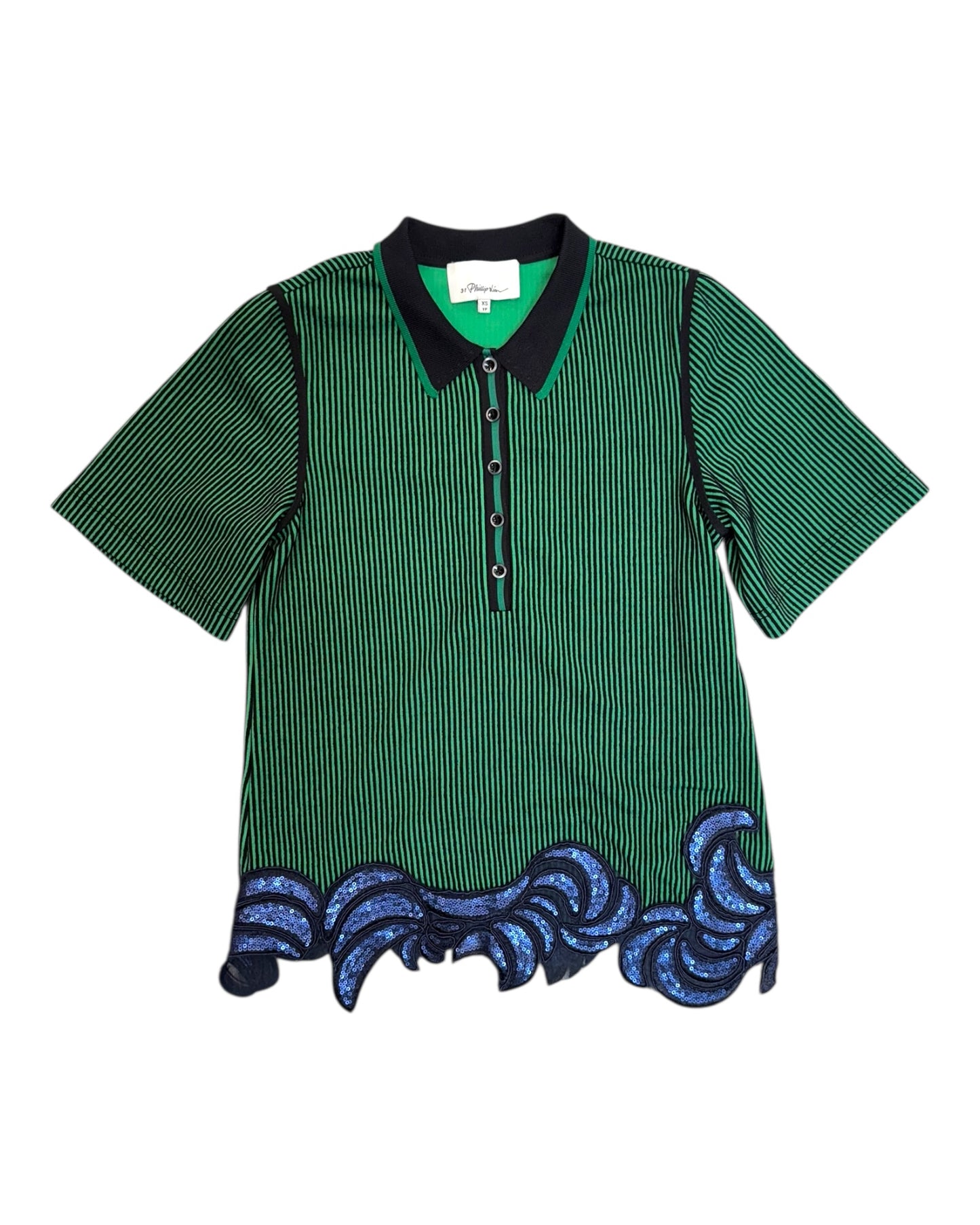 Pre-Loved Phillip Lim Embellished Polo Top