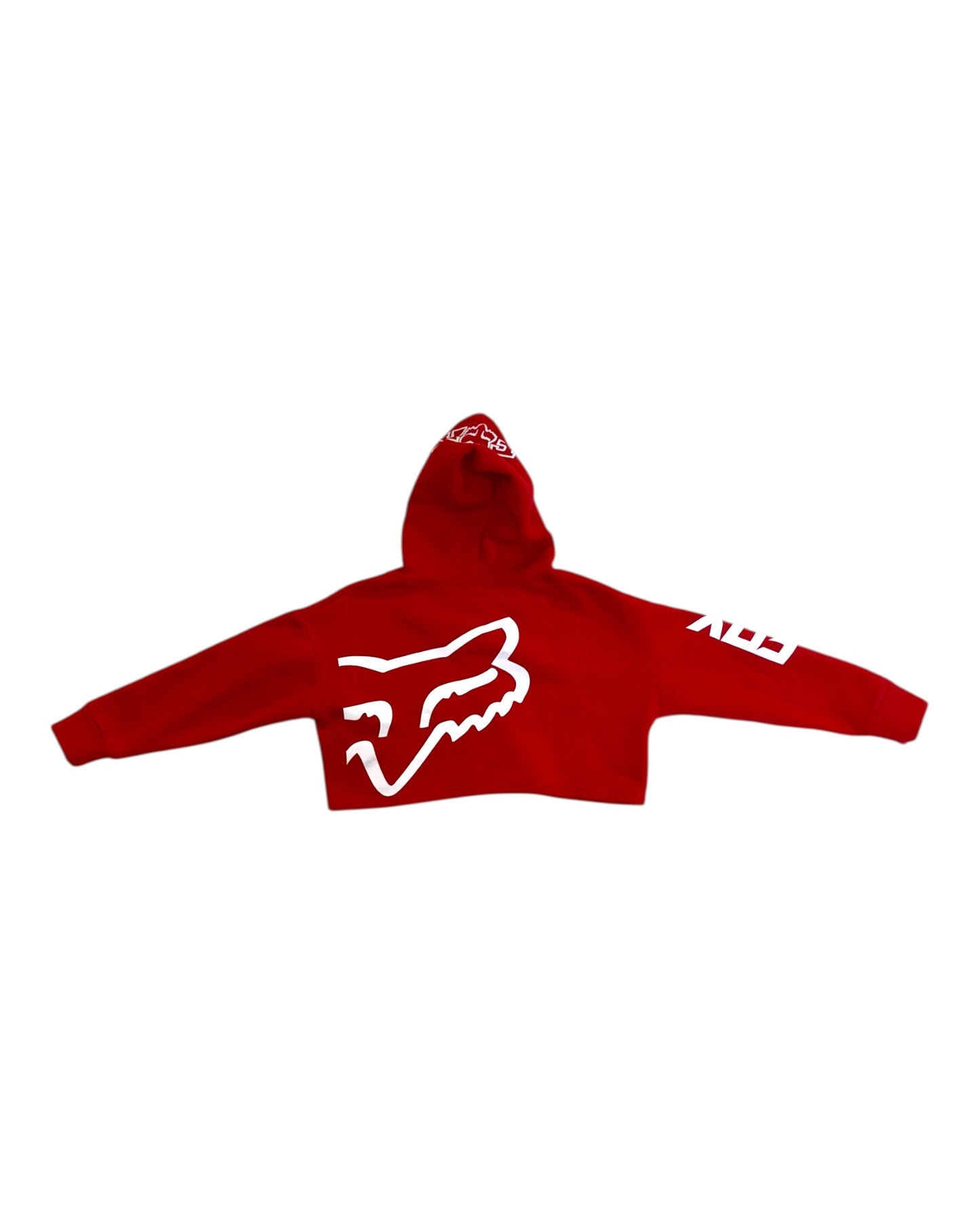 Vintage Red Crop Hoodie