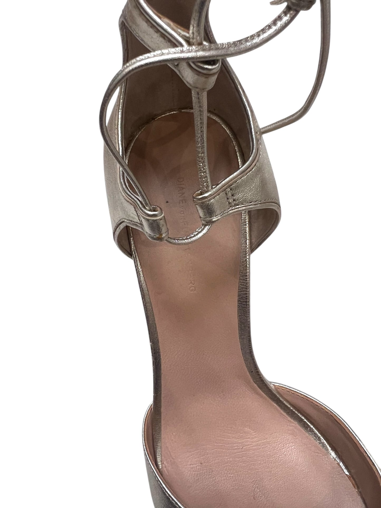 Pre-Loved Diane Von Furstenberg Gold Strappy Heels