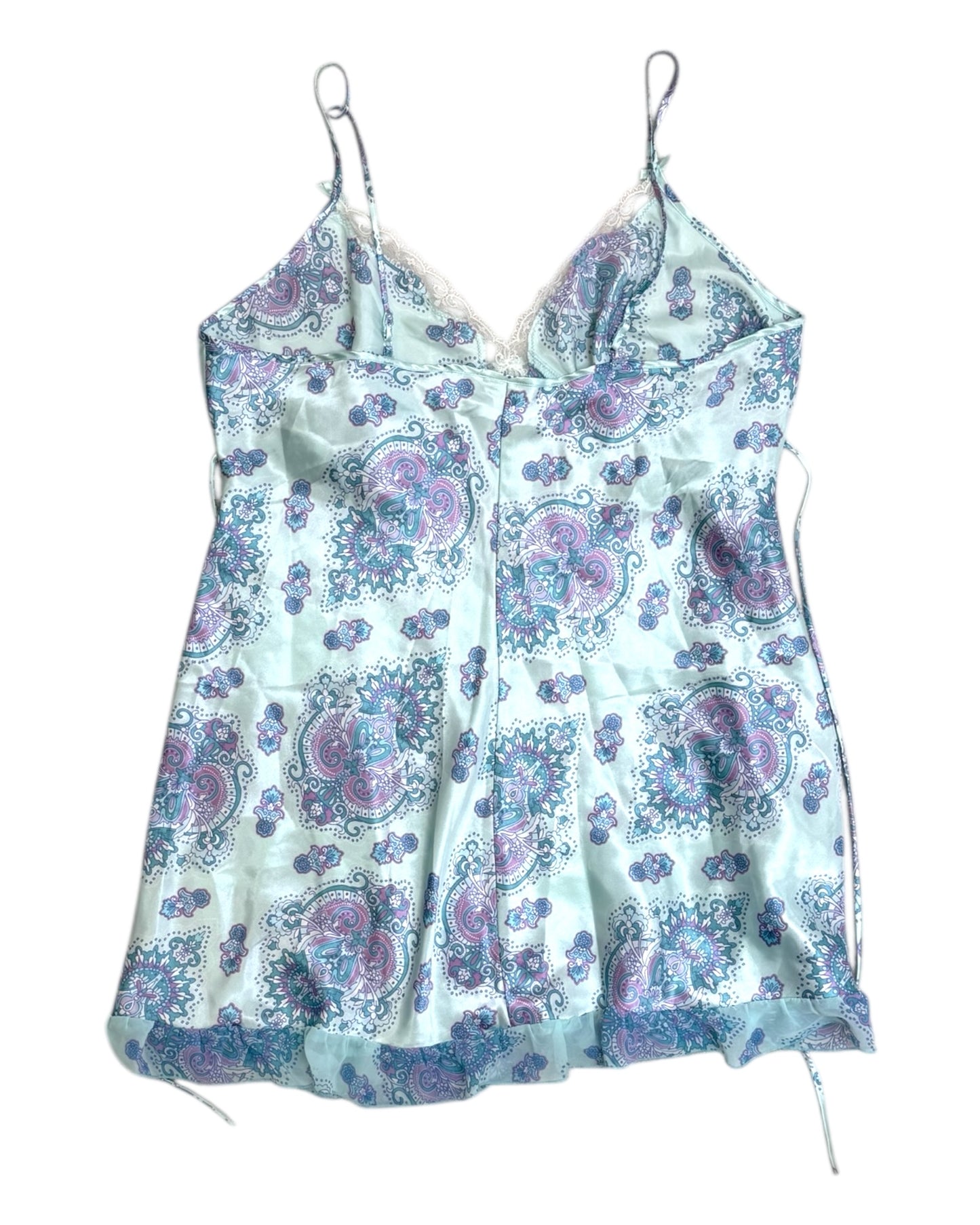 Vintage Blue Paisley Slip Dress