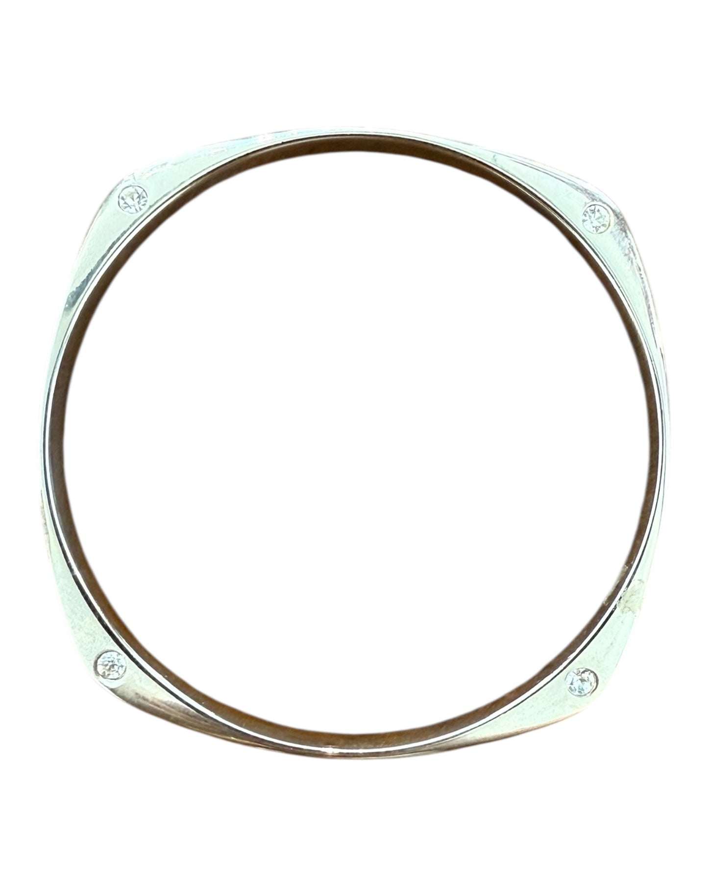 Vintage Silver and Crystal Bangle