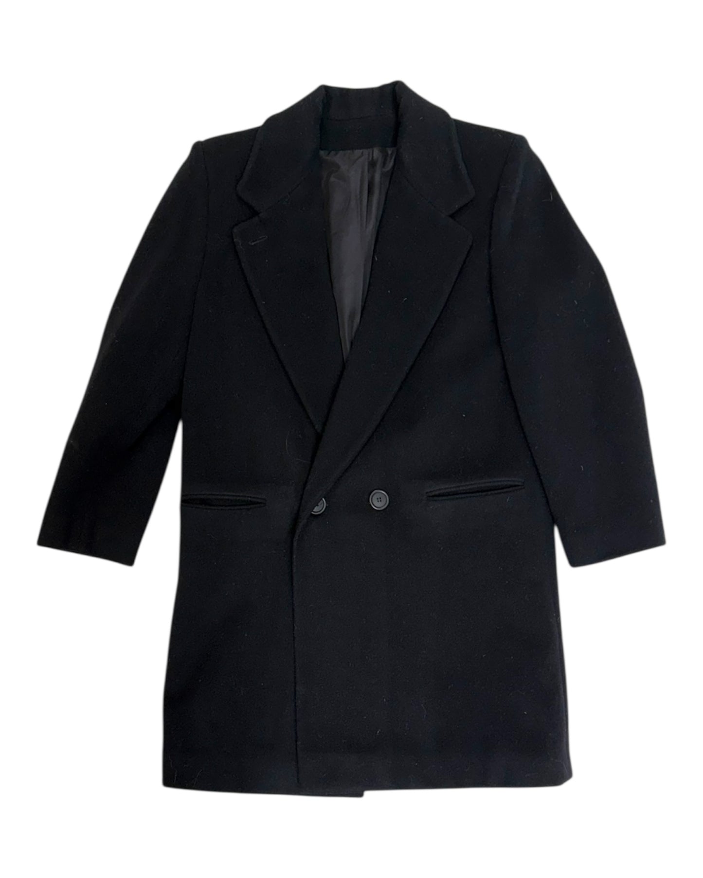 Vintage Black Wool Coat