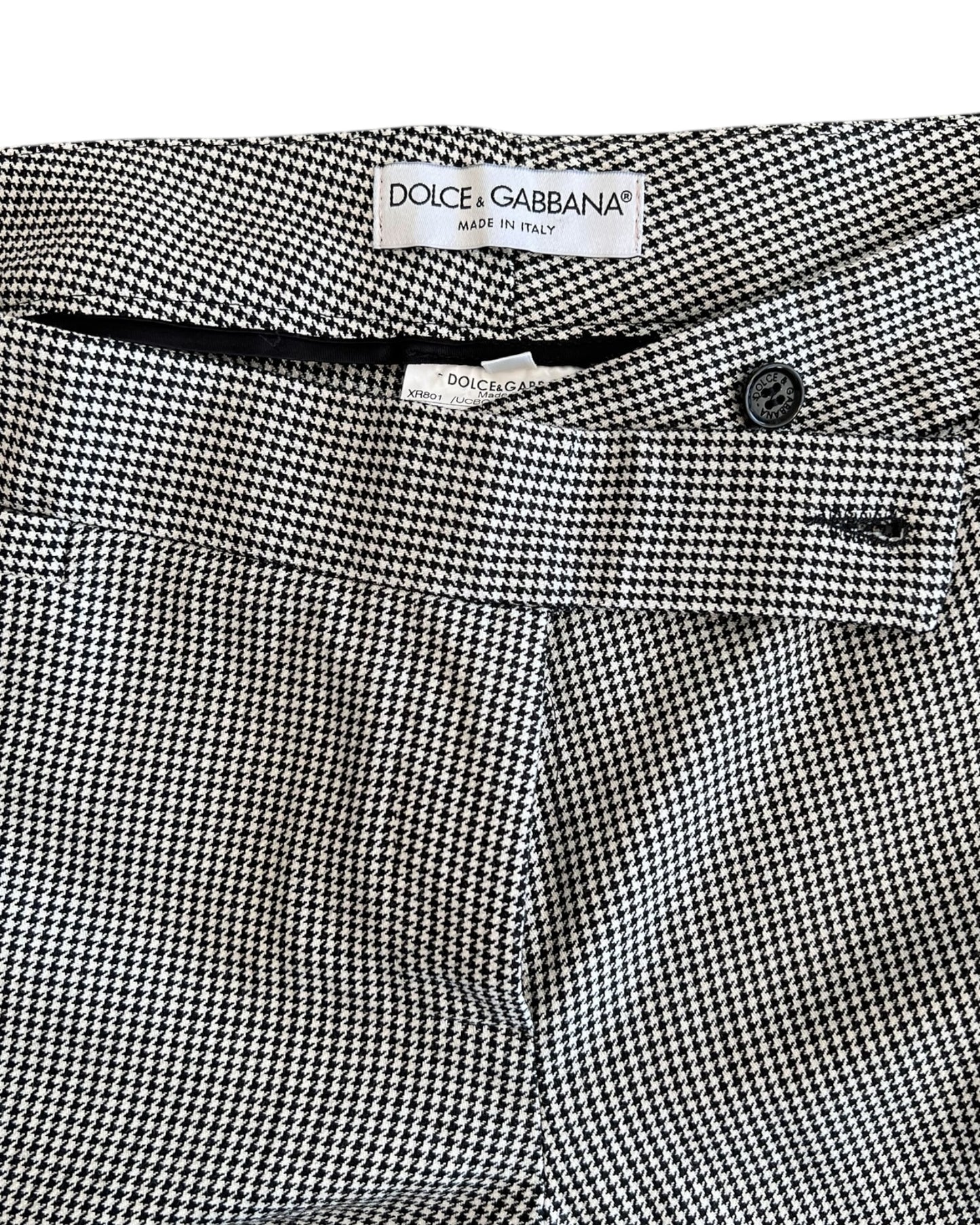Vintage Dolce & Gabbana Gingham Flare Pants