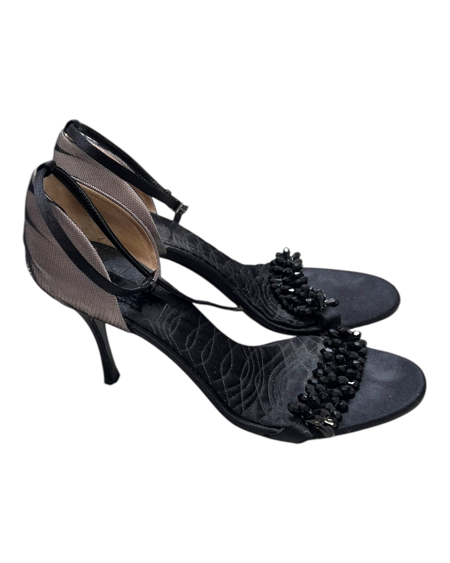 Vintage Gucci Black Embellished Heels