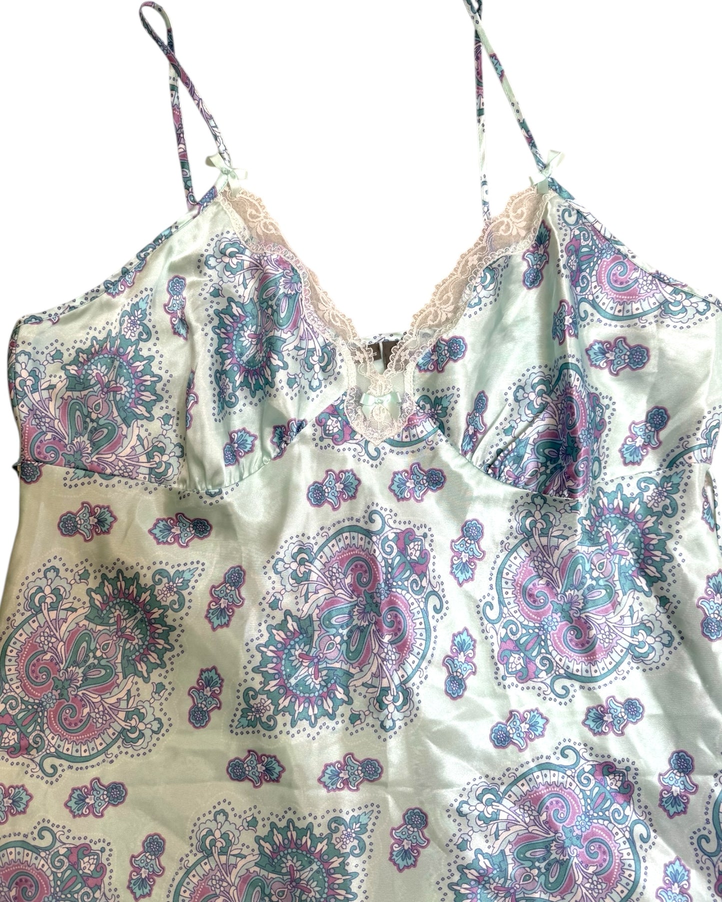 Vintage Blue Paisley Slip Dress
