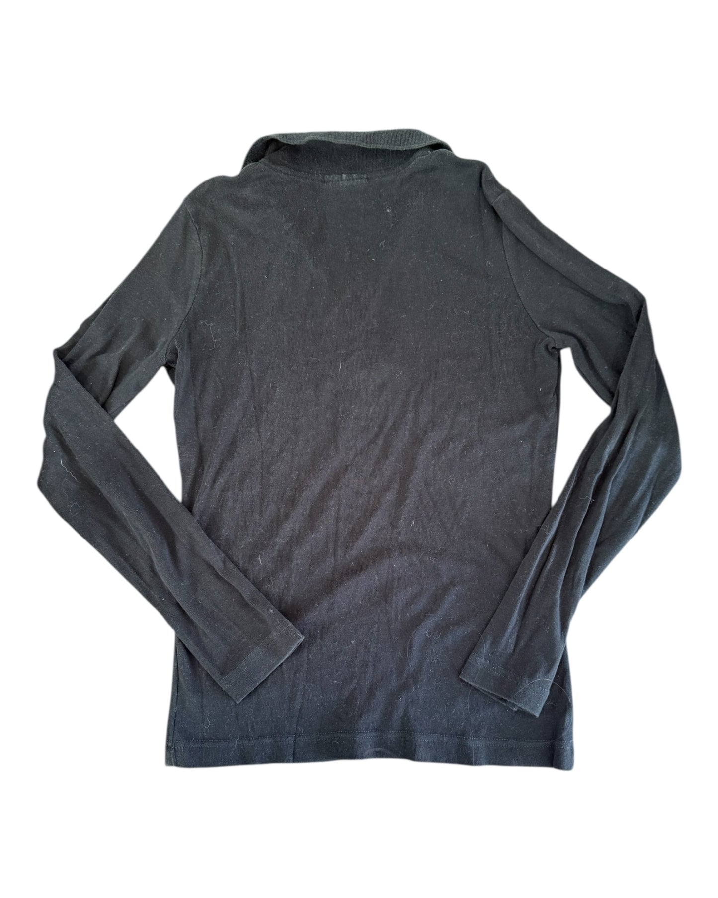 Vintage Lacoste Black Long Sleeve Polo Top