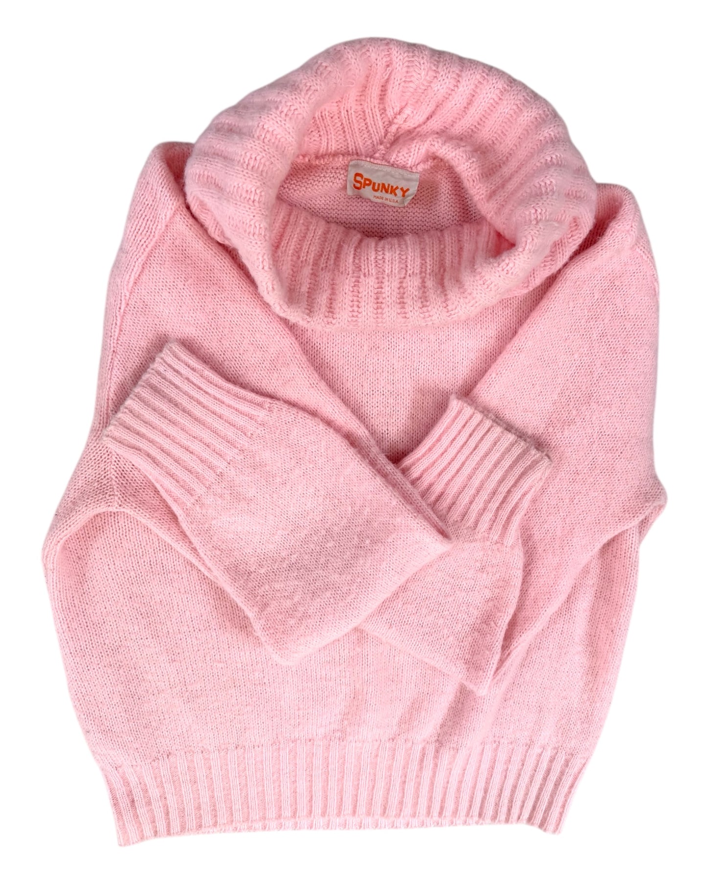 Vintage Light Pink Turtleneck Sweater