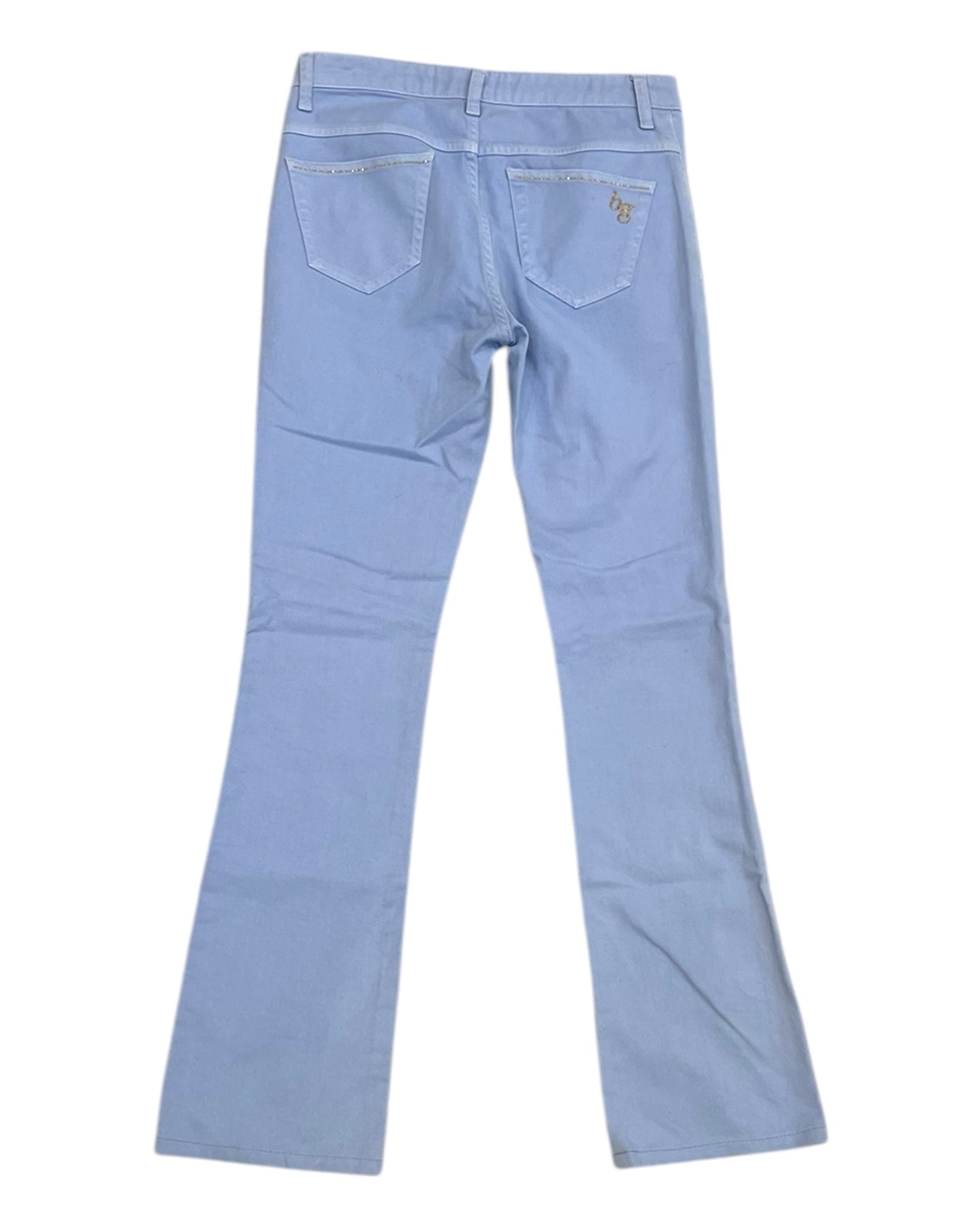 Vintage Blugirl by Blumarine Light Blue Sparkle Logo Bootcut Jeans