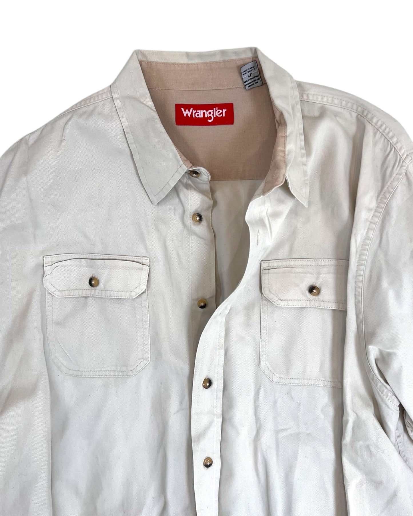 Pre-Loved Wrangler Beige Button-Up Top
